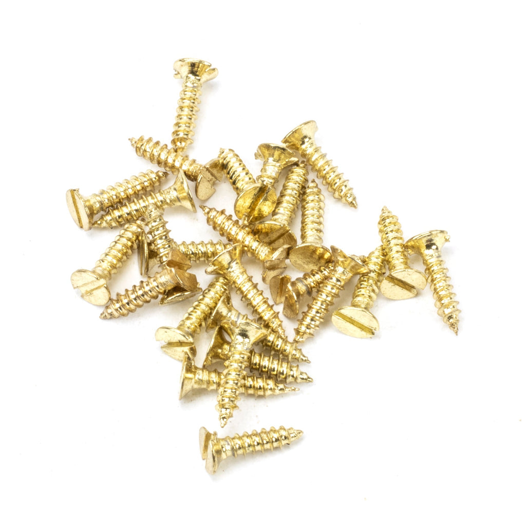 Polished Brass SS 4x½" Countersunk Screws (25) | From The Anvil-Screws & Bolts-Yester Home