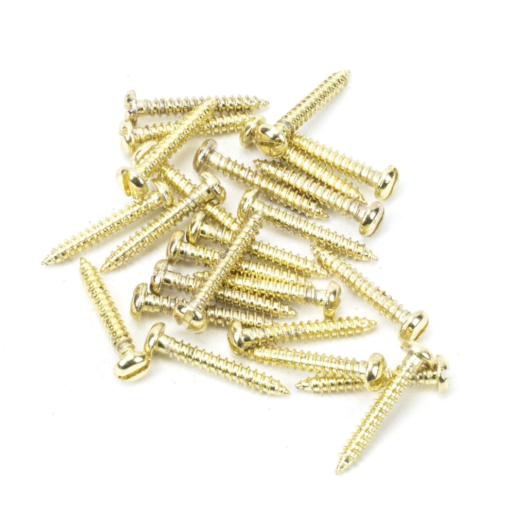 Polished Brass SS 4x½" Round Head Screws (25) | From The Anvil-Screws & Bolts-Yester Home
