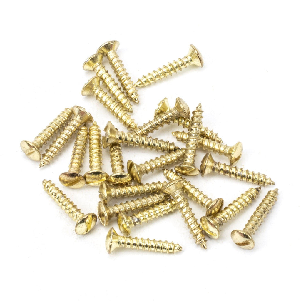 Polished Brass SS 4x¾" Countersunk Raised Head Screws (25) | From The Anvil-Screws & Bolts-Yester Home