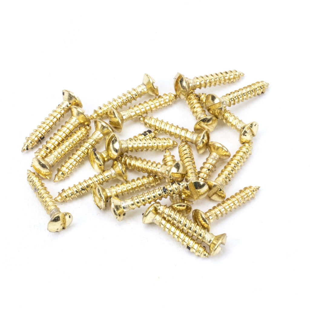 Polished Brass SS 6x¾" Countersunk Raised Head Screws (25) | From The Anvil-Screws & Bolts-Yester Home