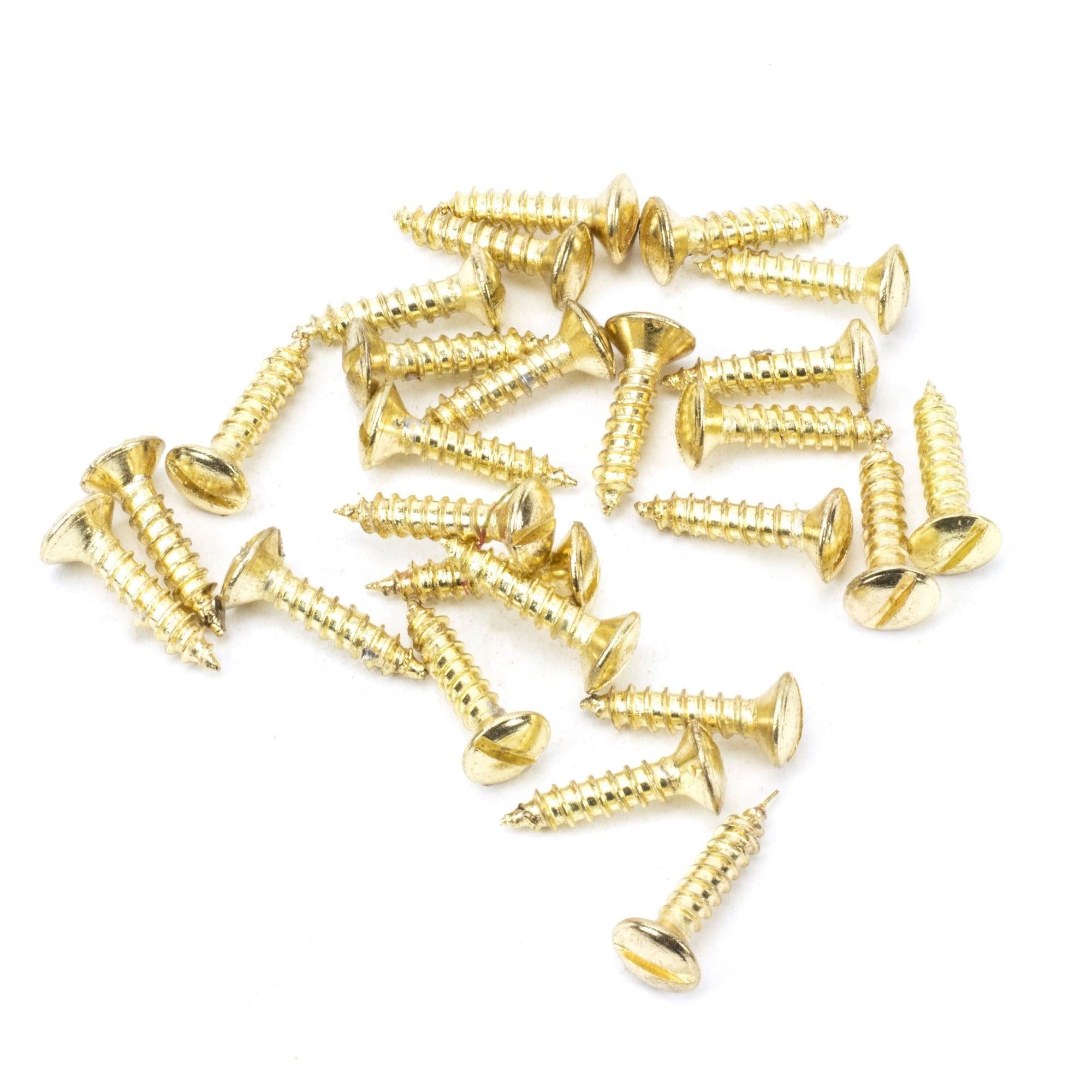 Polished Brass SS 8x¾" Countersunk Raised Head Screws (25) | From The Anvil-Screws & Bolts-Yester Home