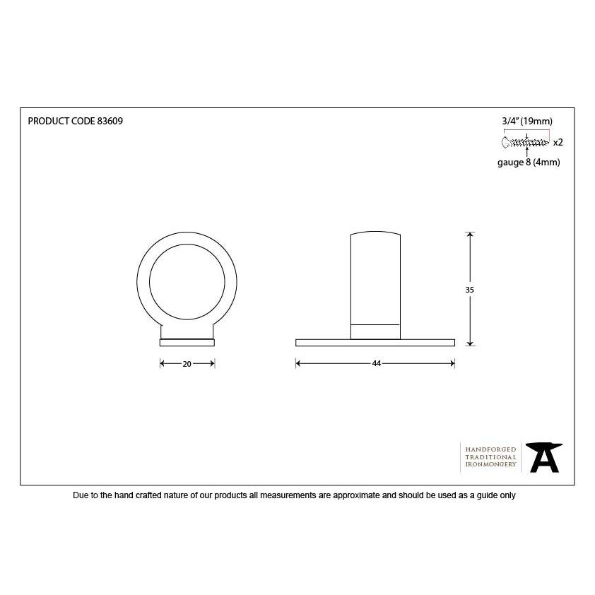 Polished Brass Sash Eye Lift | From The Anvil-Sash Lifts-Yester Home
