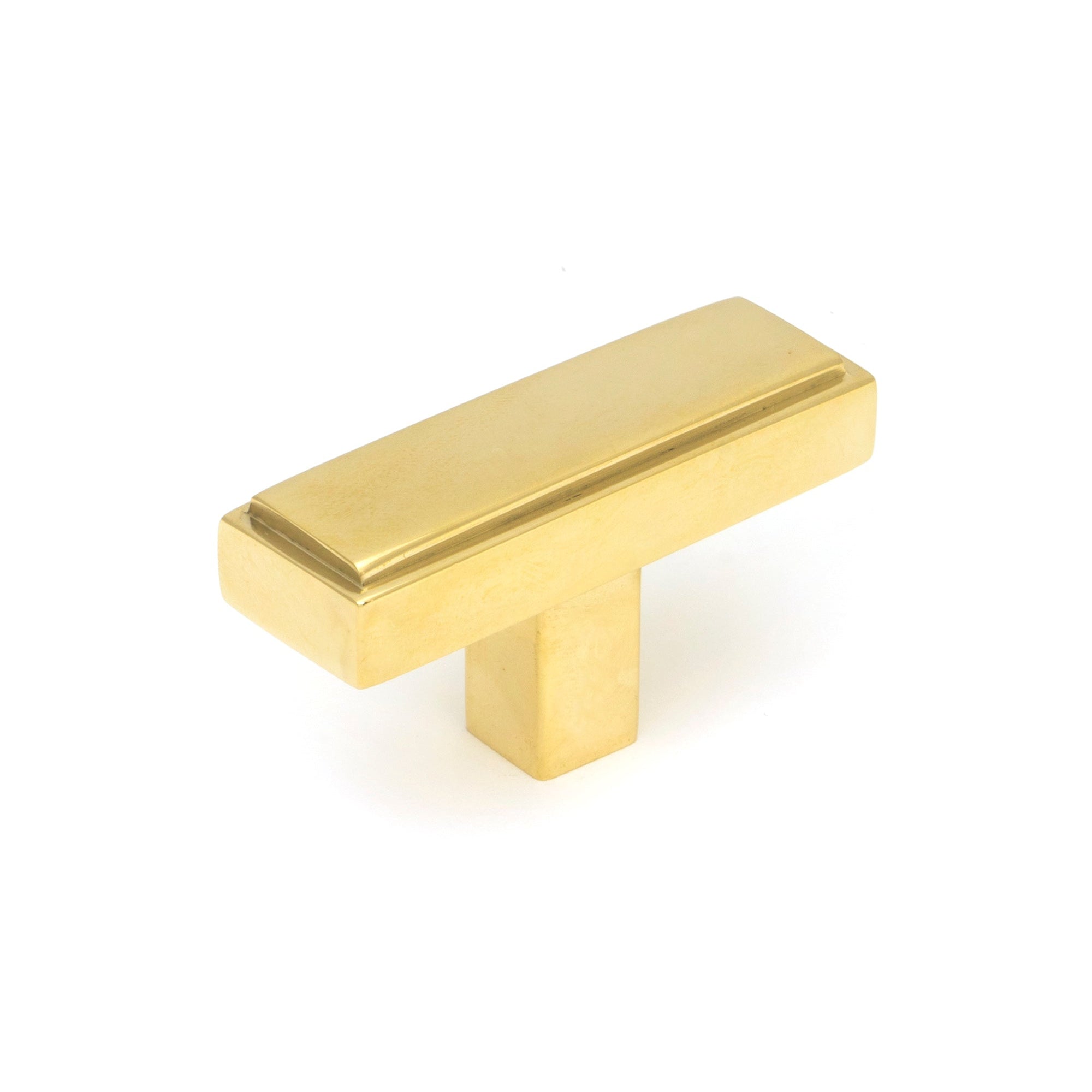 Polished Brass Scully T-Bar | From The Anvil-Cabinet Knobs-Yester Home