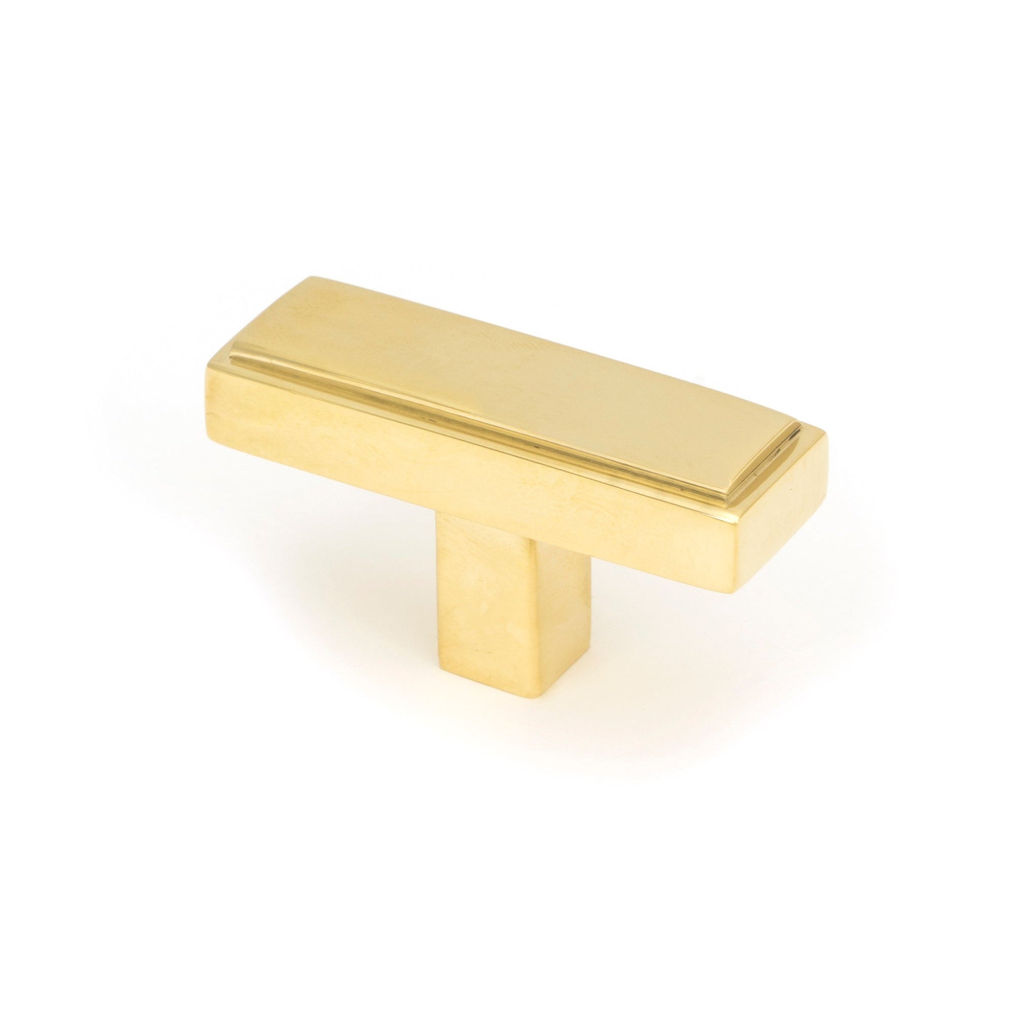 Polished Brass Scully T-Bar | From The Anvil-Cabinet Knobs-Yester Home