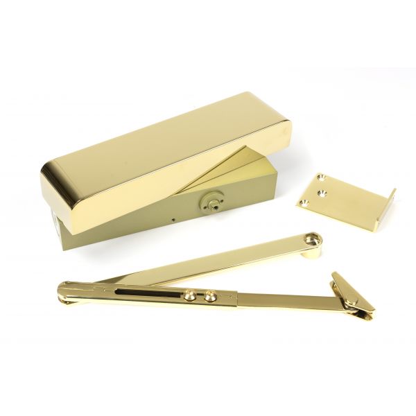 Polished Brass Size 2-5 Door Closer & Cover | From The Anvil-Door Closer & Cover-Yester Home