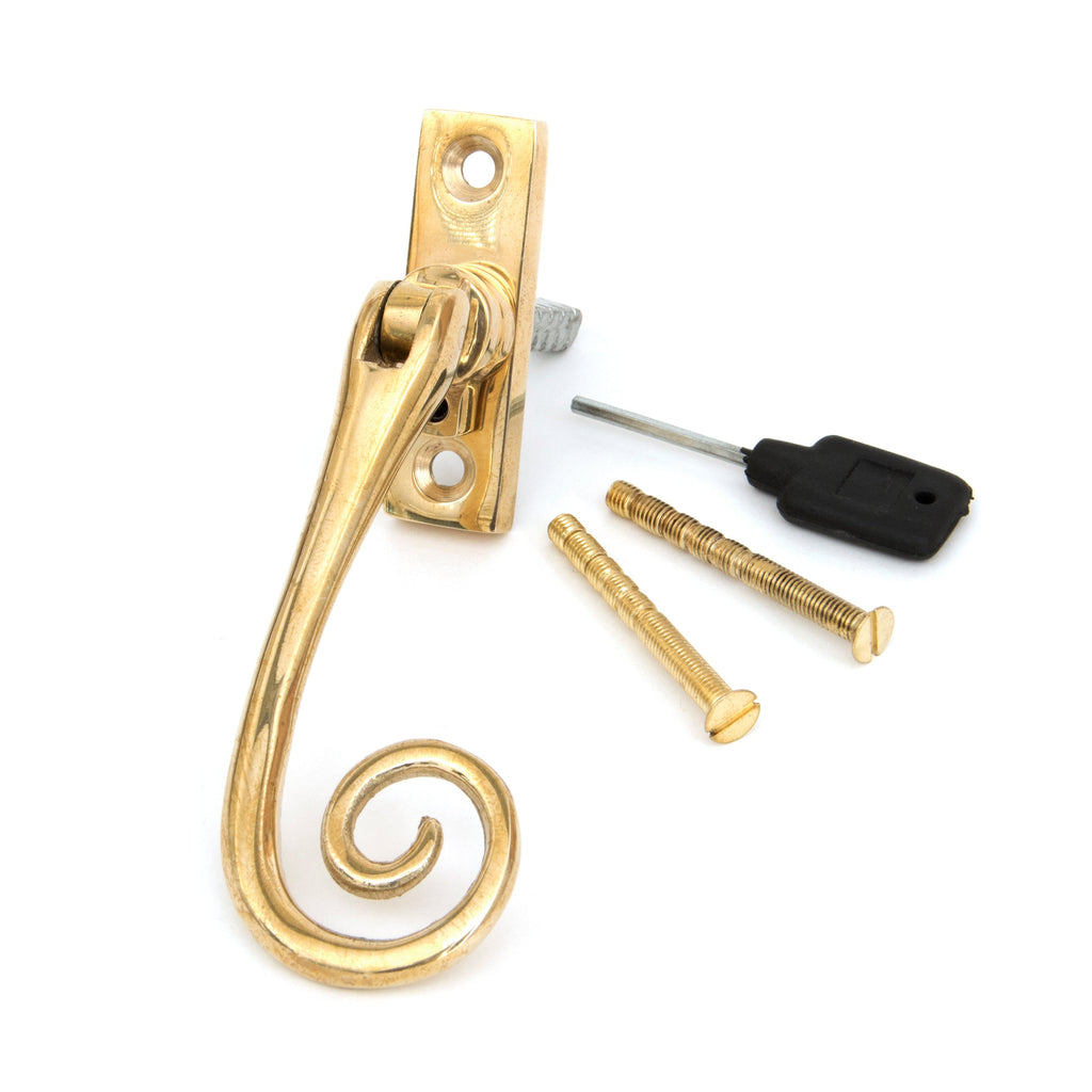 Polished Brass Slim Monkeytail Espag - RH | From The Anvil-Espag. Fasteners-Yester Home