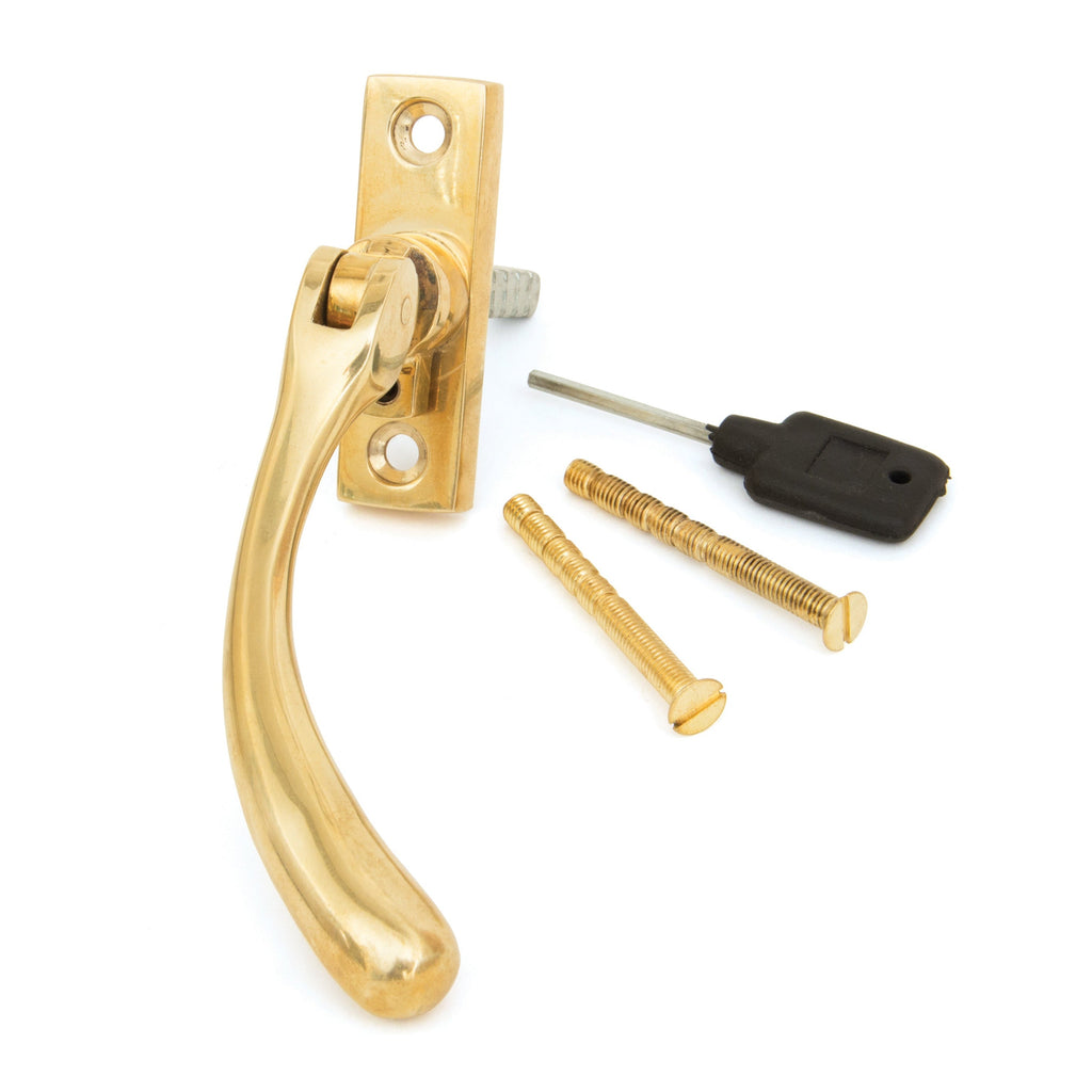 Polished Brass Slim Peardrop Espag - RH | From The Anvil-Espag. Fasteners-Yester Home