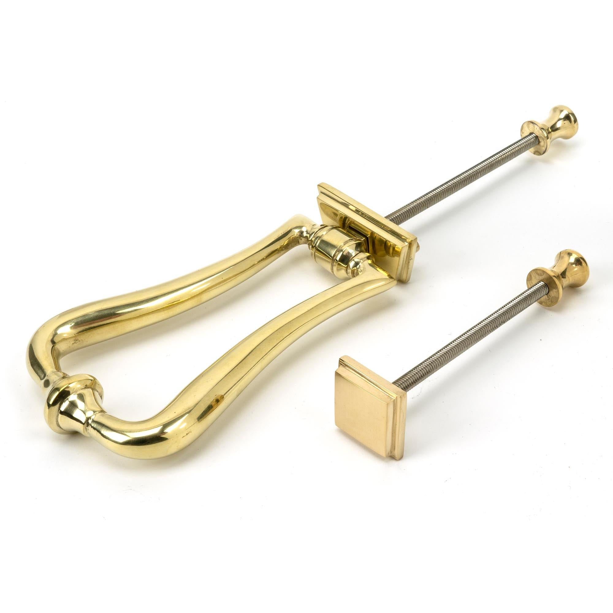 Polished Brass Slimline Art Deco Door Knocker | From The Anvil - Bolt-Through Door Knockers - From The Anvil - Yester Home