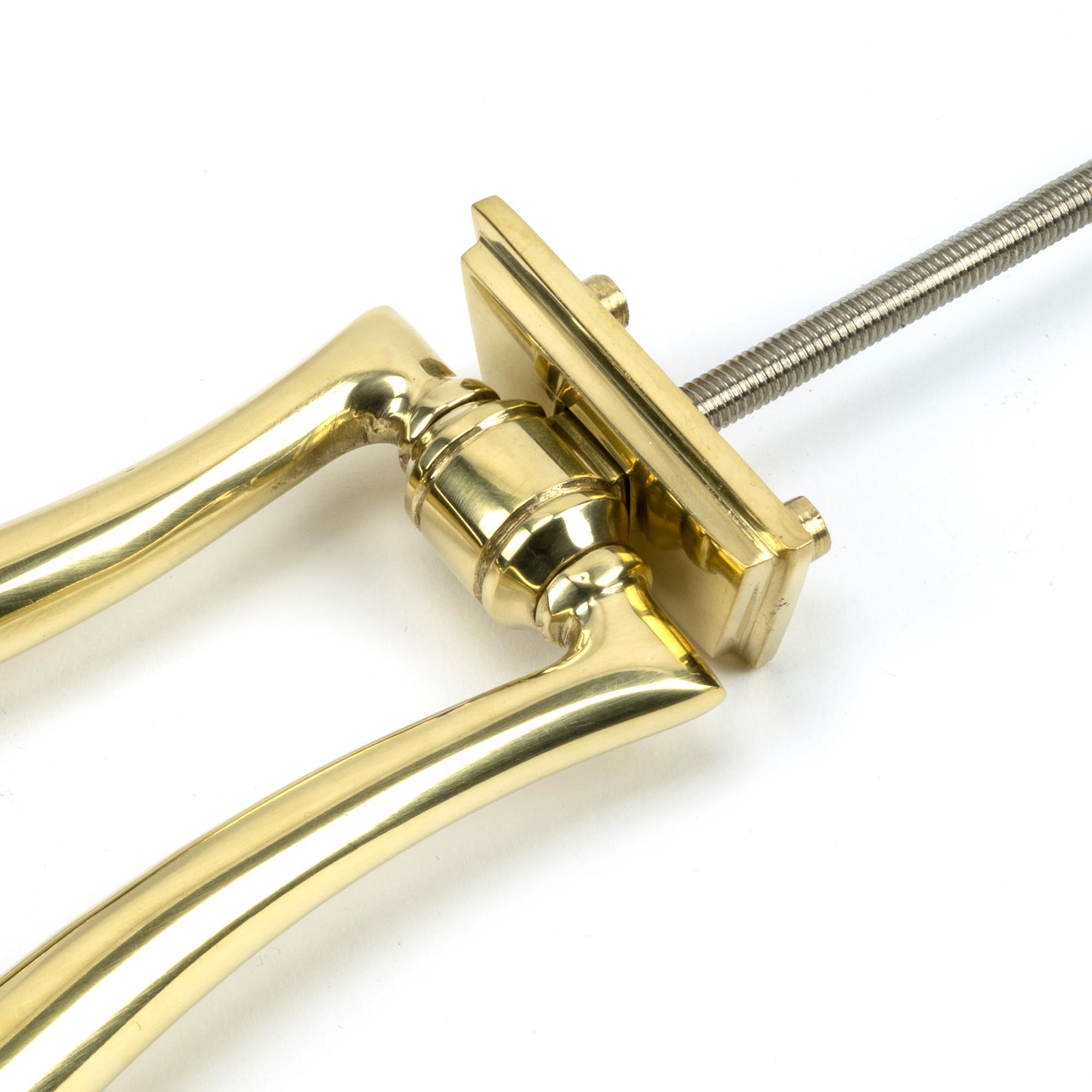 Polished Brass Slimline Art Deco Door Knocker | From The Anvil - Bolt-Through Door Knockers - From The Anvil - Yester Home