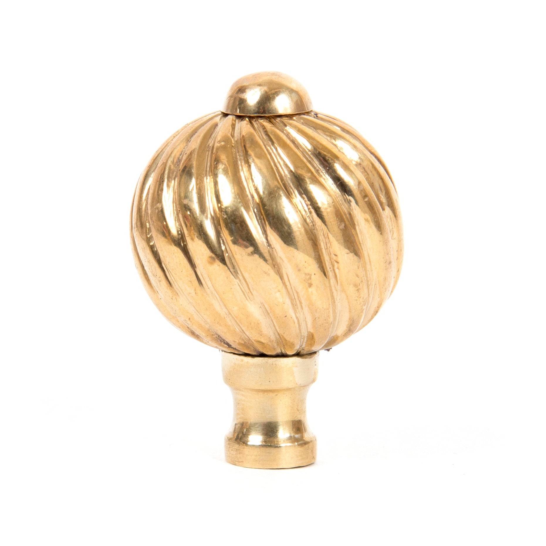 Polished Brass Spiral Cabinet Knob - Small | From The Anvil-Cabinet Knobs-Yester Home
