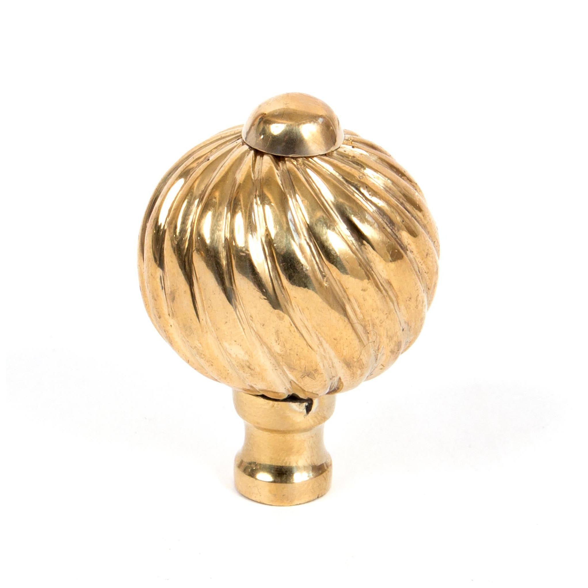 Polished Brass Spiral Cabinet Knob - Small | From The Anvil - Cabinet Knobs - From The Anvil - Yester Home