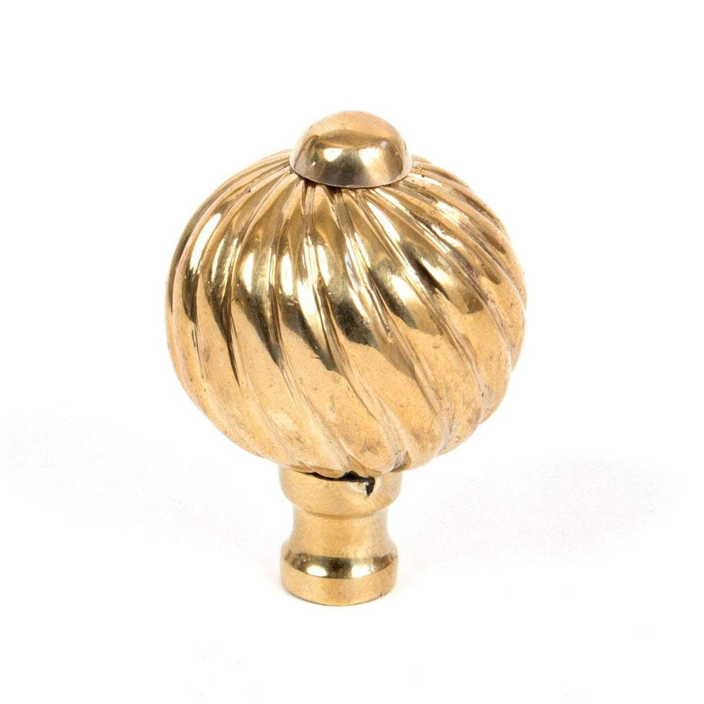 Polished Brass Spiral Cabinet Knob - Small | From The Anvil-Cabinet Knobs-Yester Home