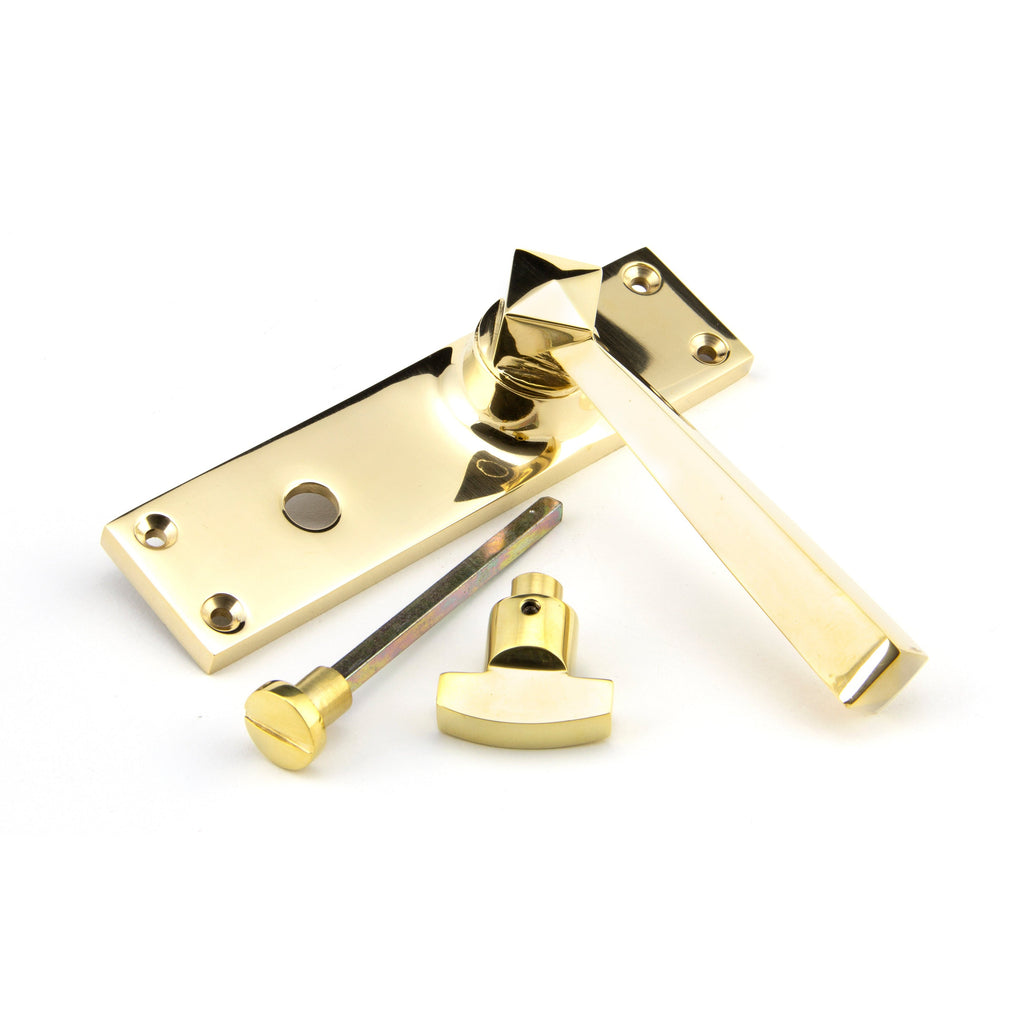Polished Brass Straight Lever Bathroom Set | From The Anvil-Lever Bathroom-Yester Home