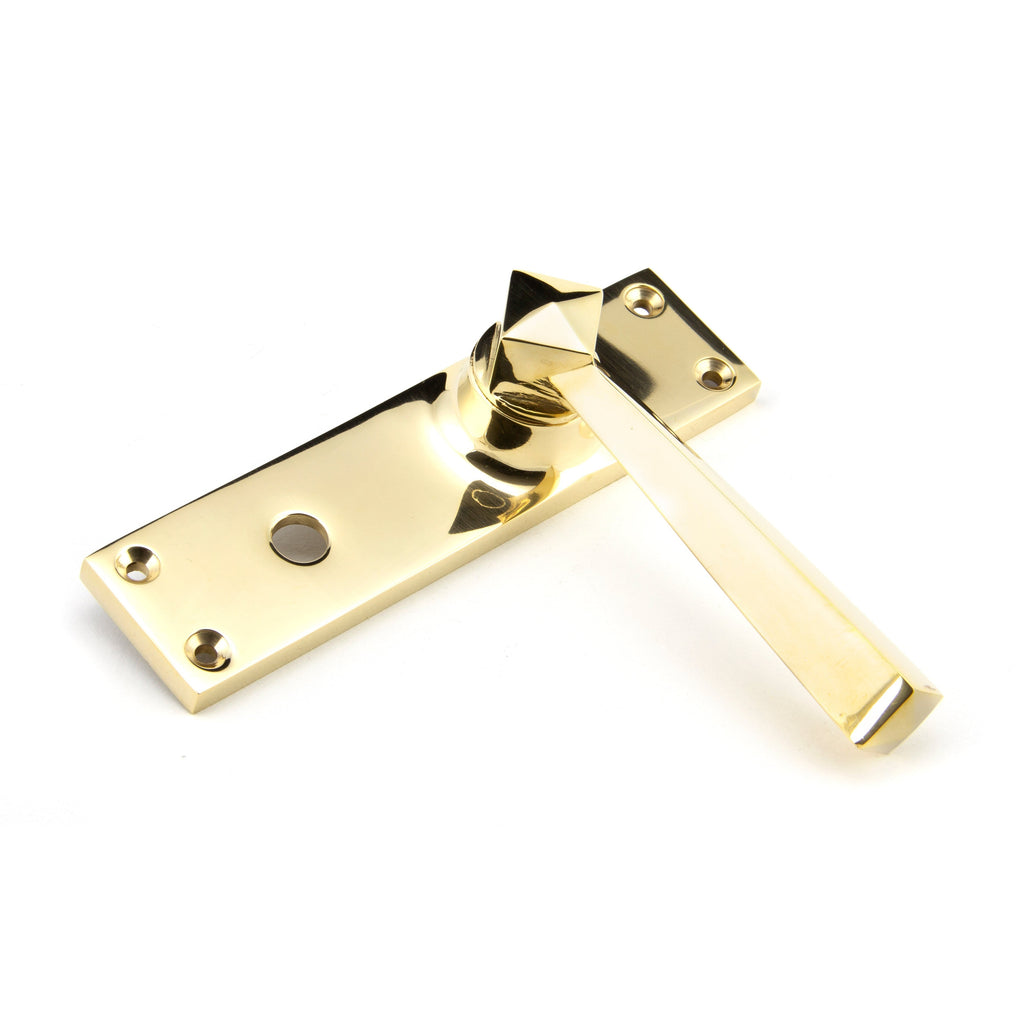 Polished Brass Straight Lever Bathroom Set | From The Anvil-Lever Bathroom-Yester Home