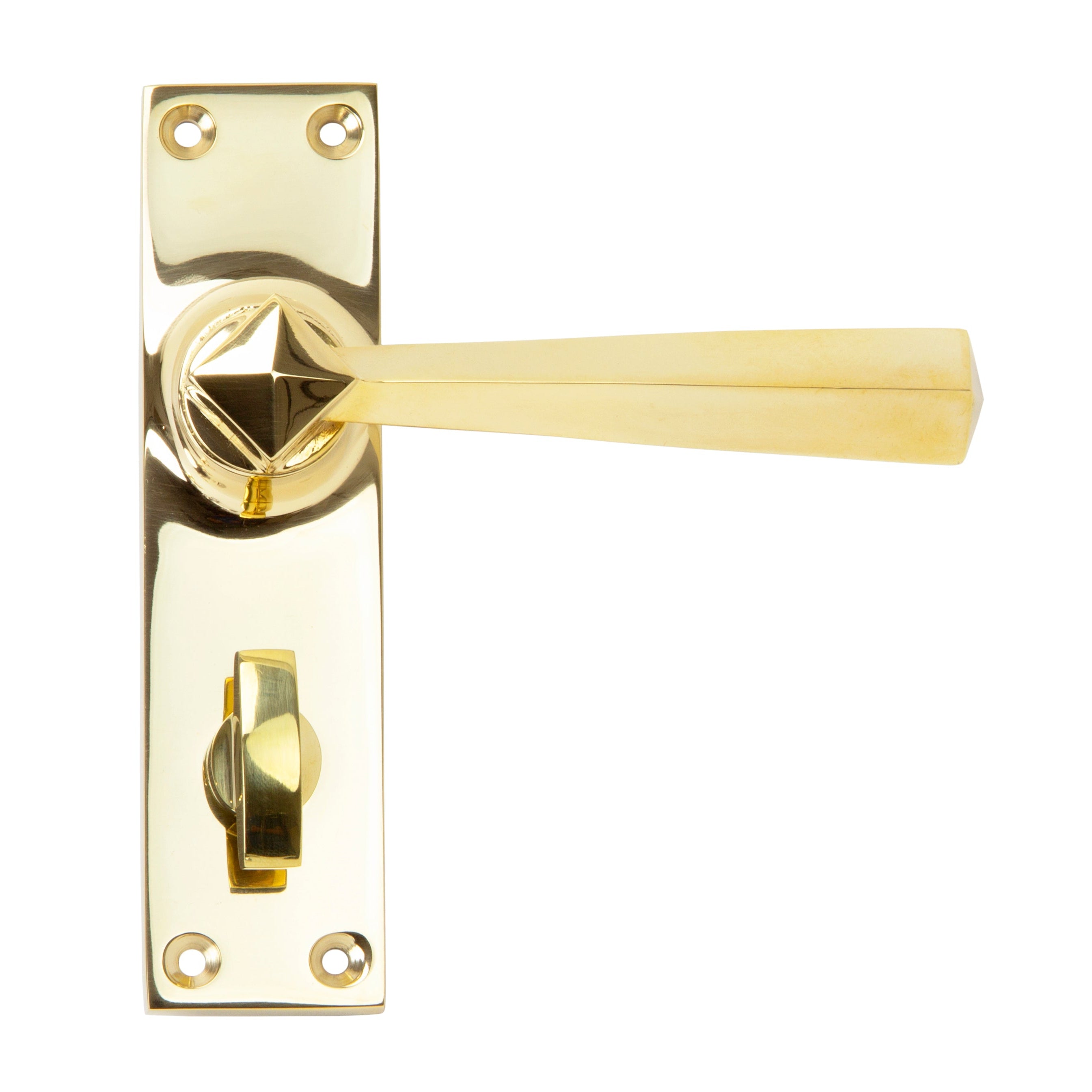 Polished Brass Straight Lever Bathroom Set | From The Anvil-Lever Bathroom-Yester Home