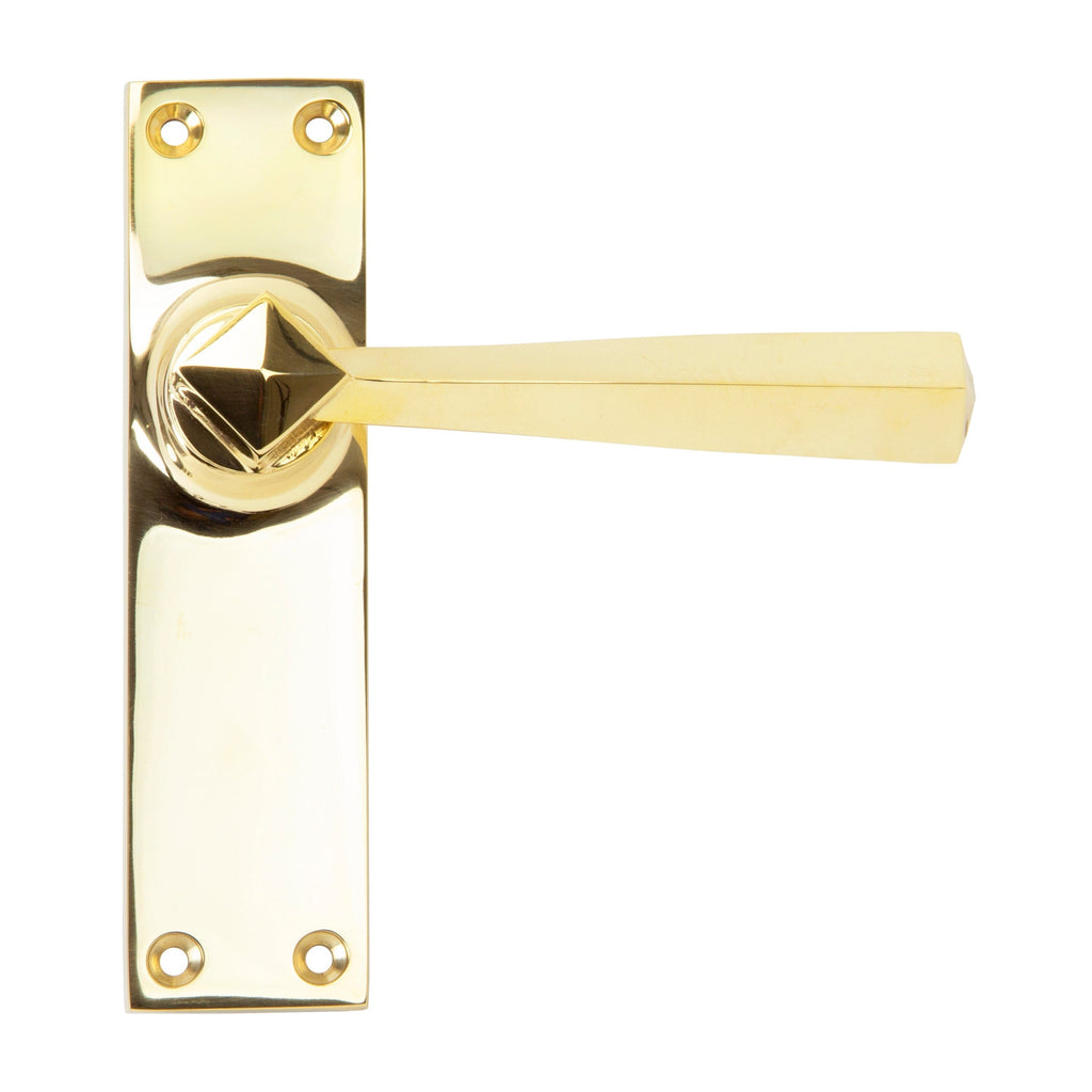 Polished Brass Straight Lever Latch Set | From The Anvil-Lever Latch-Yester Home