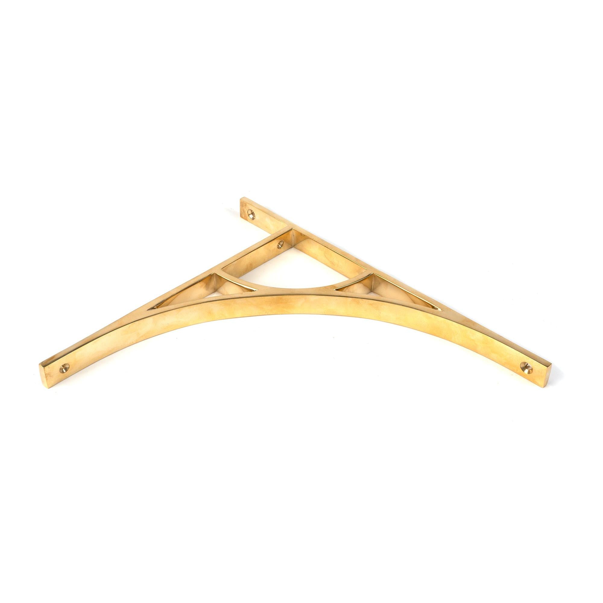 Polished Brass Tyne Shelf Bracket (314mm x 250mm) | From The Anvil - Shelf Brackets - From The Anvil - Yester Home