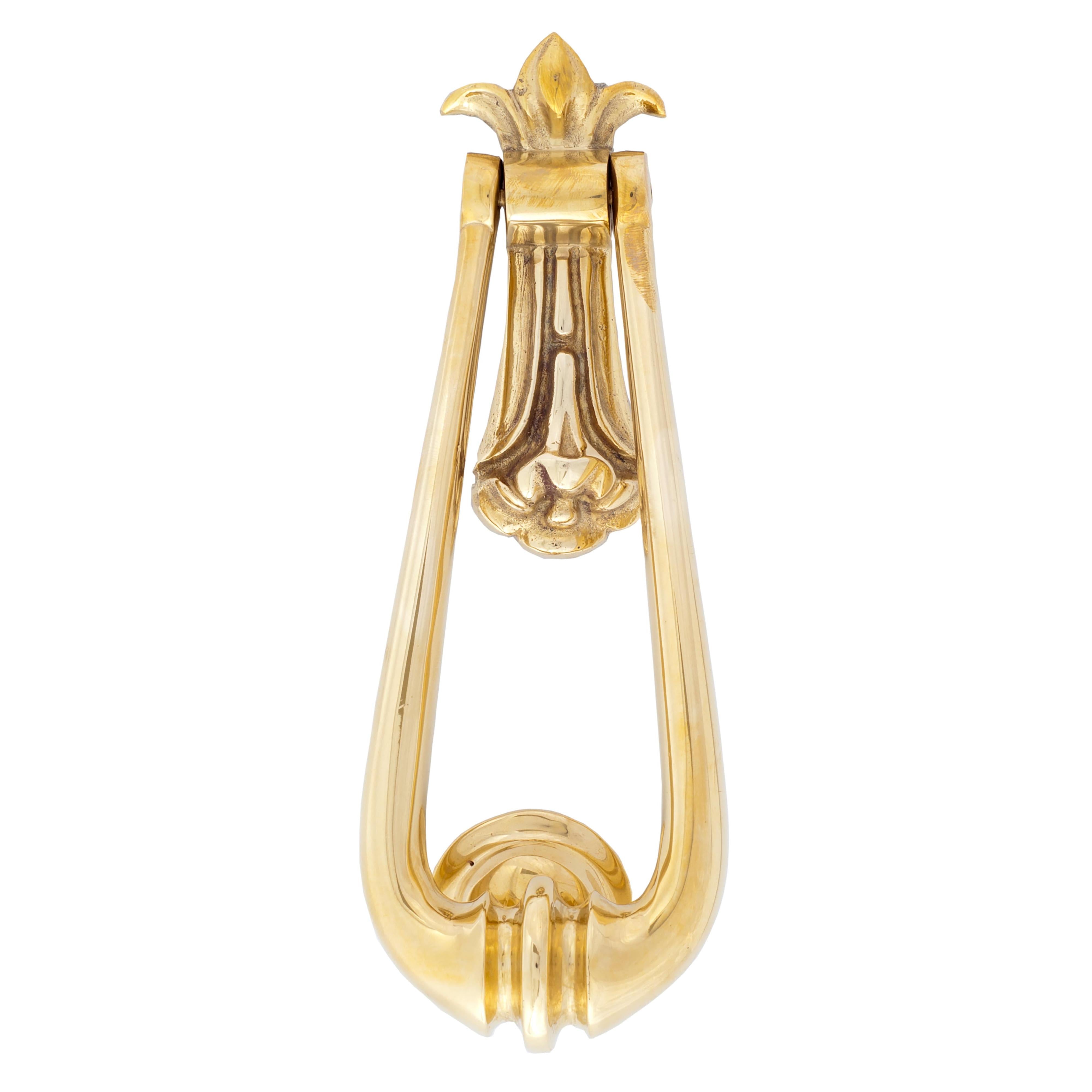 Polished Brass Victorian Loop Door Knocker | From The Anvil - Bolt-Through Door Knockers - From The Anvil - Yester Home