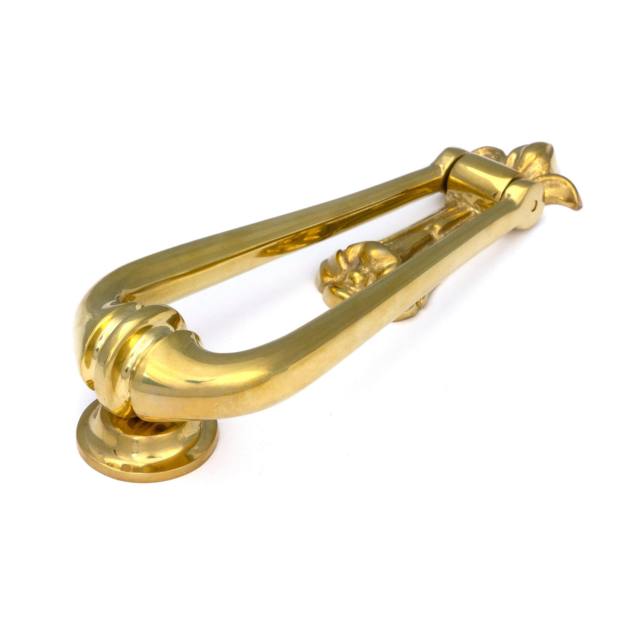 Polished Brass Victorian Loop Door Knocker | From The Anvil - Bolt-Through Door Knockers - From The Anvil - Yester Home