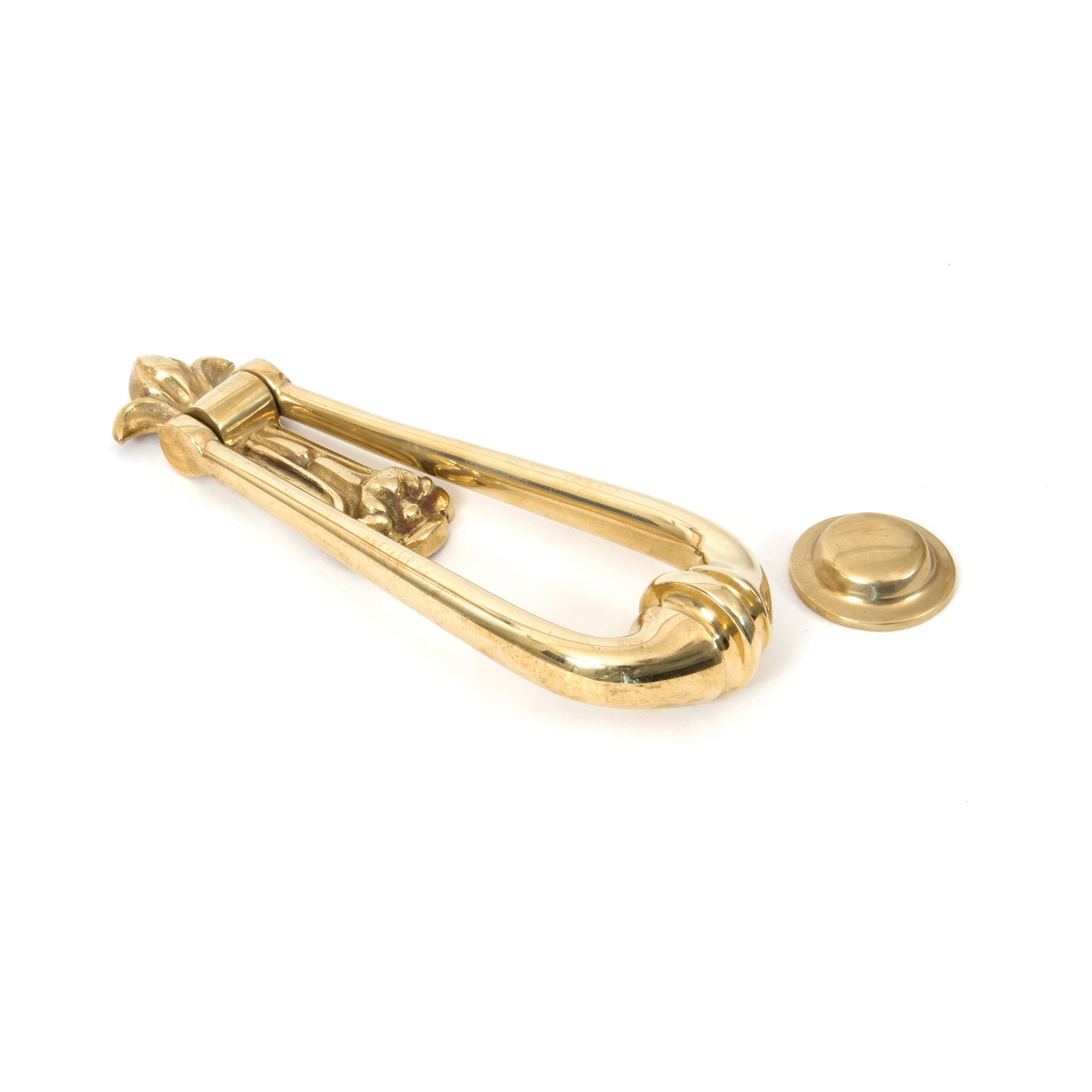 Polished Brass Victorian Loop Door Knocker | From The Anvil-Bolt-Through Door Knockers-Yester Home
