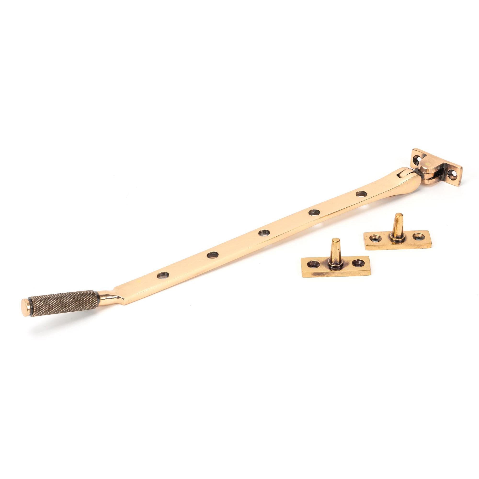 Polished Bronze 12" Brompton Stay | From The Anvil - Stays - From The Anvil - Yester Home