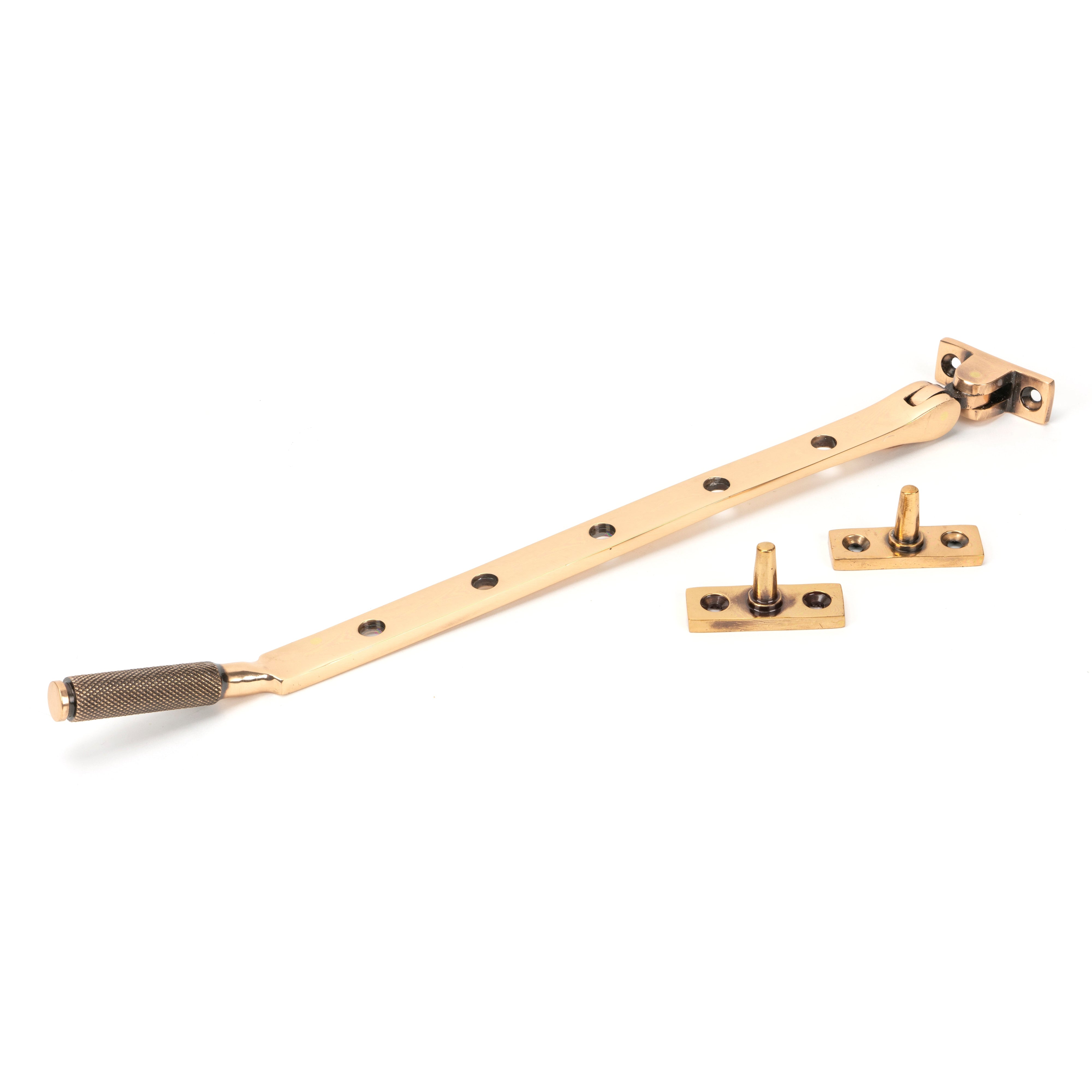 Polished Bronze 12" Brompton Stay | From The Anvil-Stays-Yester Home