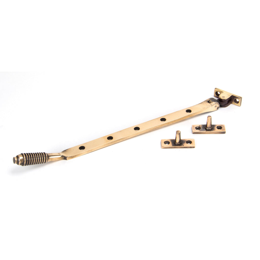 Polished Bronze 12" Reeded Stay | From The Anvil-Stays-Yester Home