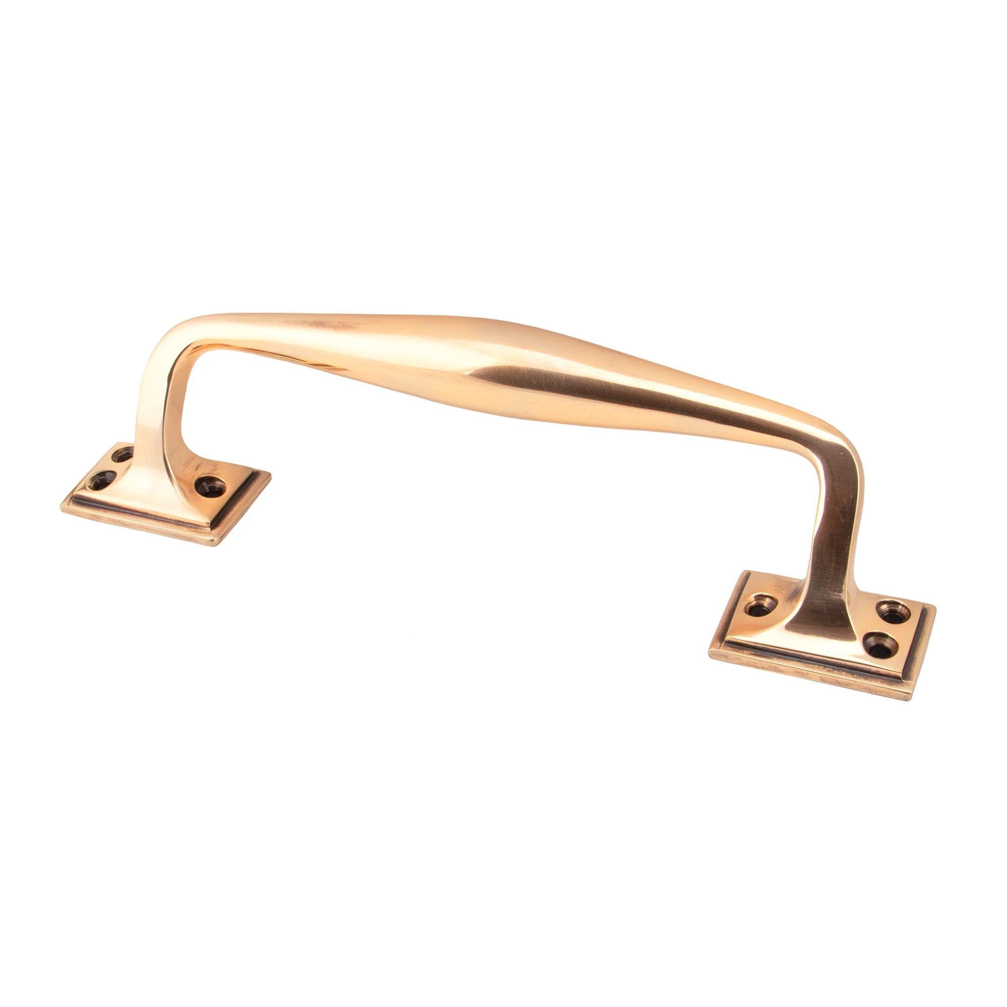 Polished Bronze 230mm Art Deco Pull Handle | From The Anvil - Pull Handles - From The Anvil - Yester Home
