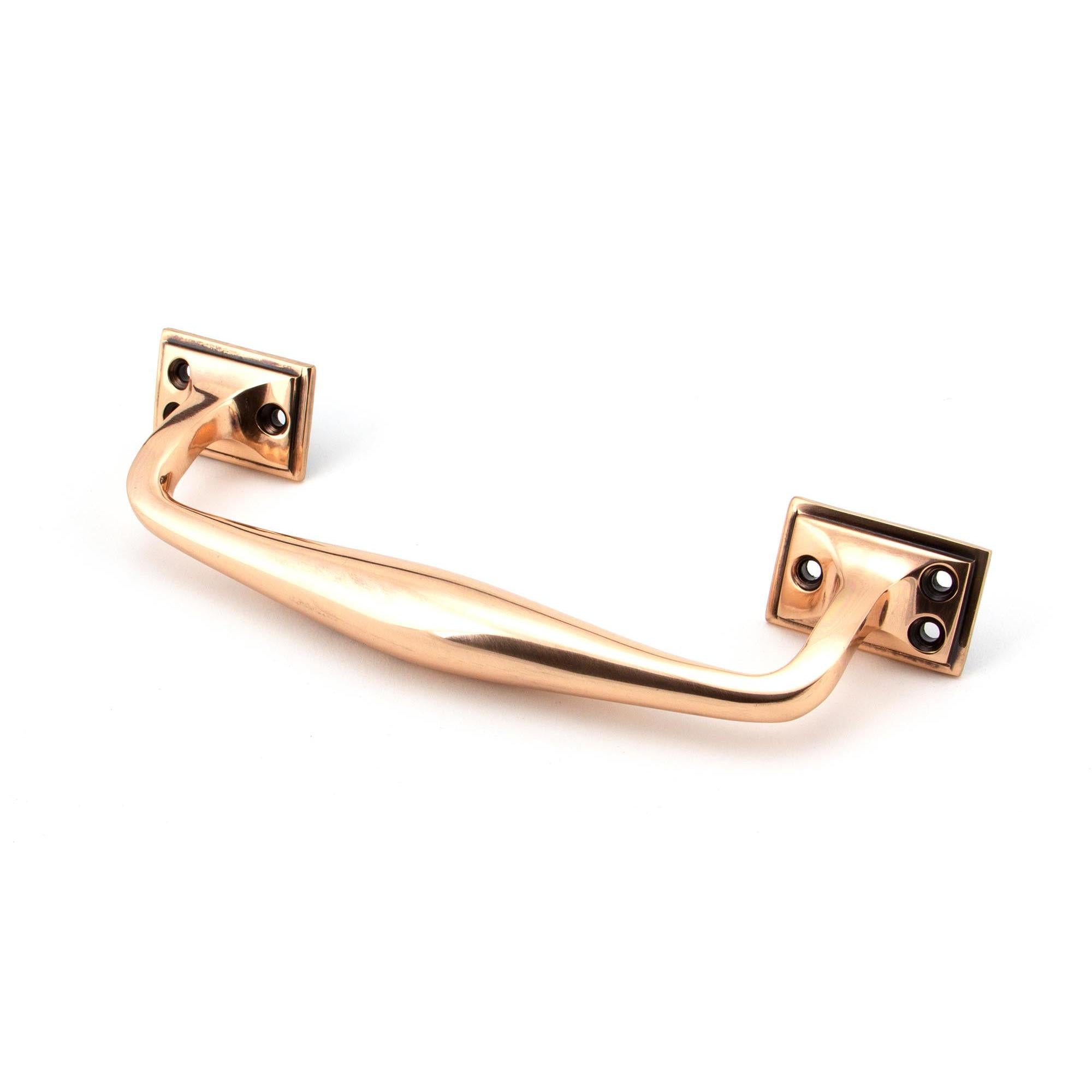 Polished Bronze 230mm Art Deco Pull Handle | From The Anvil - Pull Handles - From The Anvil - Yester Home