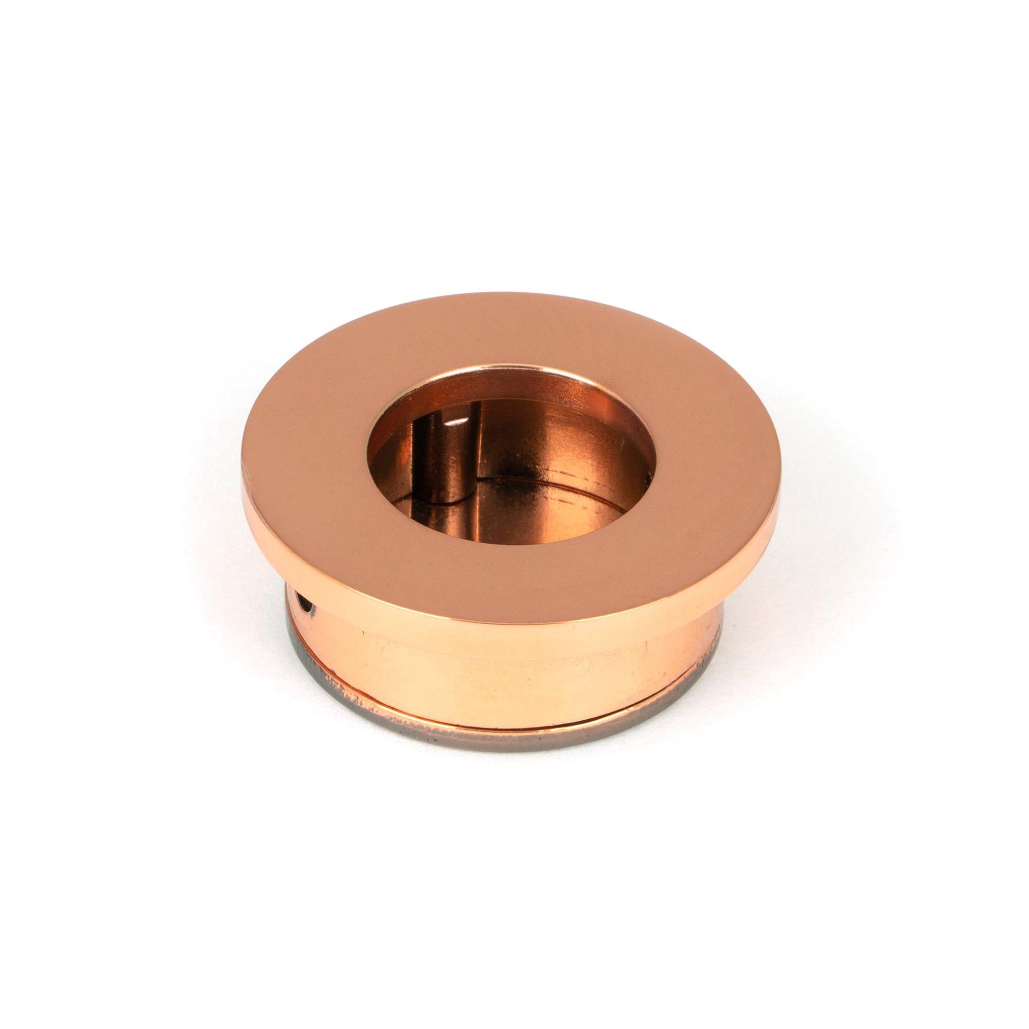 Polished Bronze 34mm Round Finger Edge Pull | From The Anvil - Cabinet Pulls - From The Anvil - Yester Home