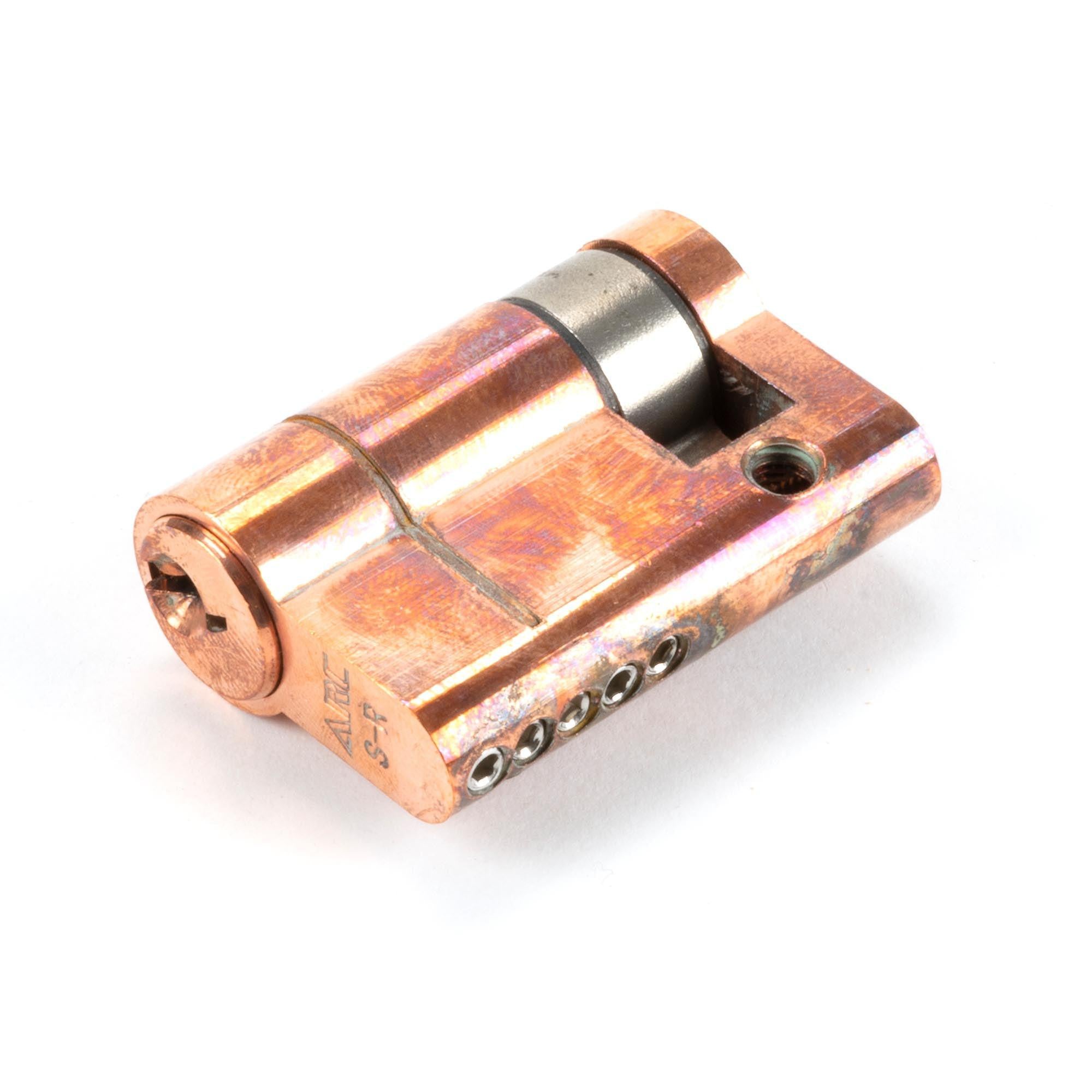 Polished Bronze 35/10 5pin Single Cylinder | From The Anvil - Euro Cylinders - From The Anvil - Yester Home