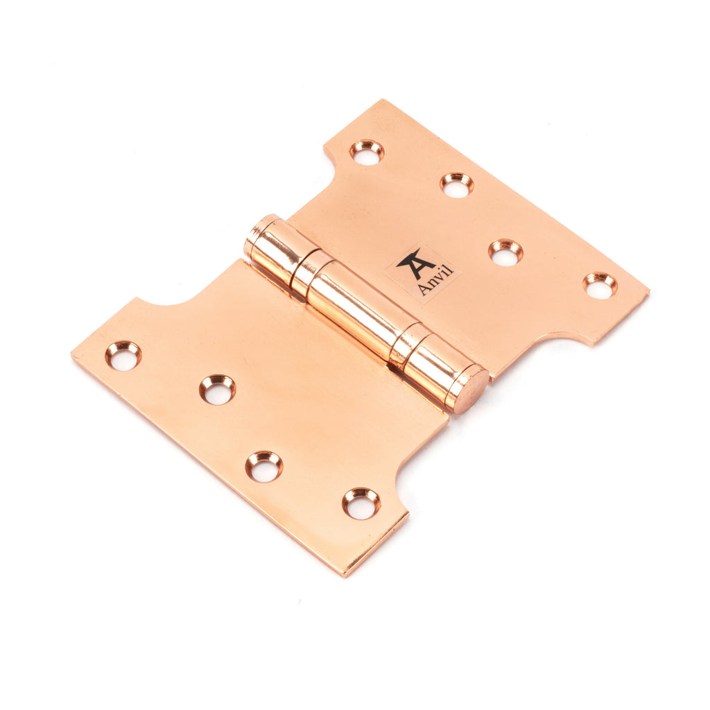 Polished Bronze 4" x 3" x 5" Parliament Hinge (pair) ss | From The Anvil-Parliament Hinges-Yester Home