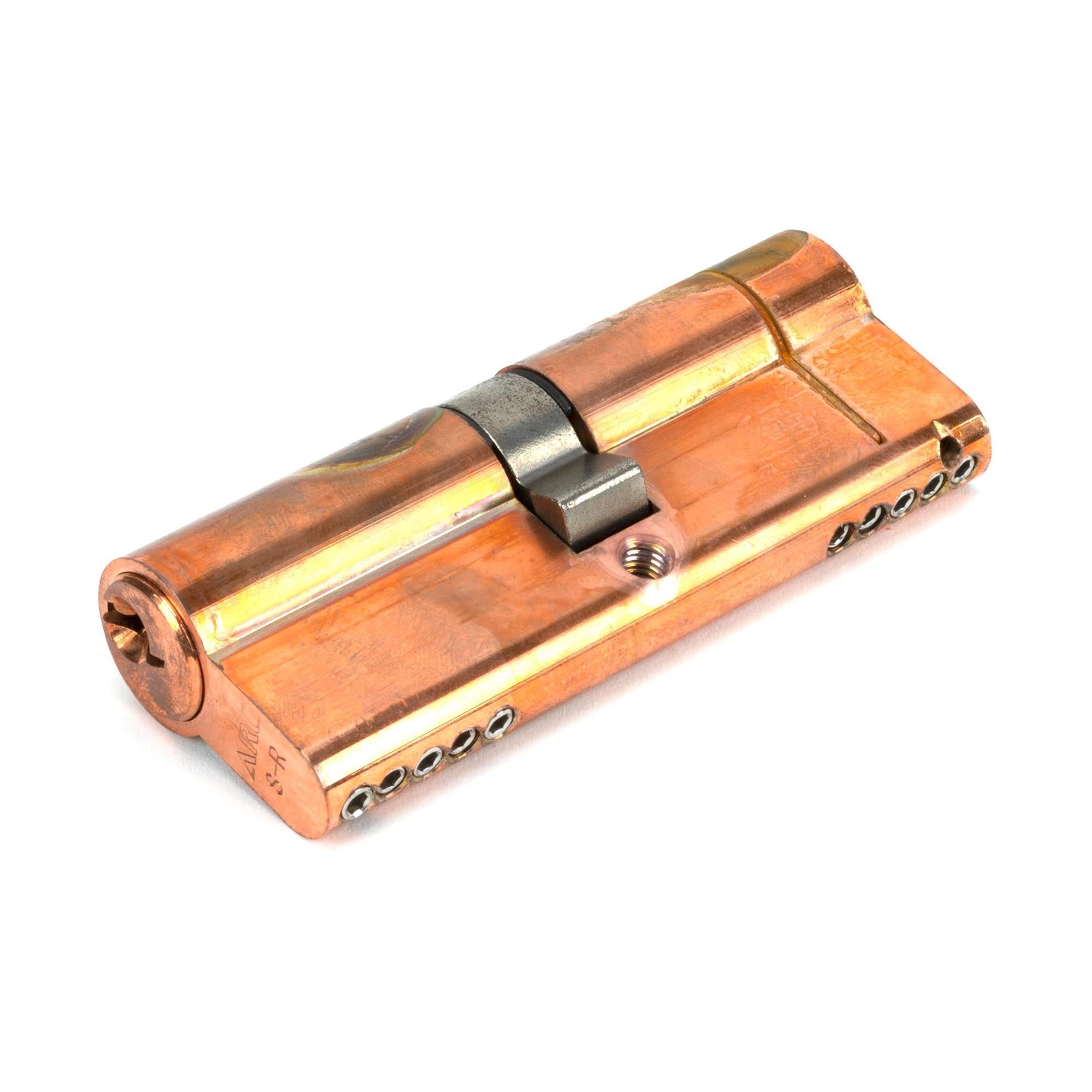 Polished Bronze 40/40 5pin Euro Cylinder KA | From The Anvil - Euro Cylinders - From The Anvil - Yester Home