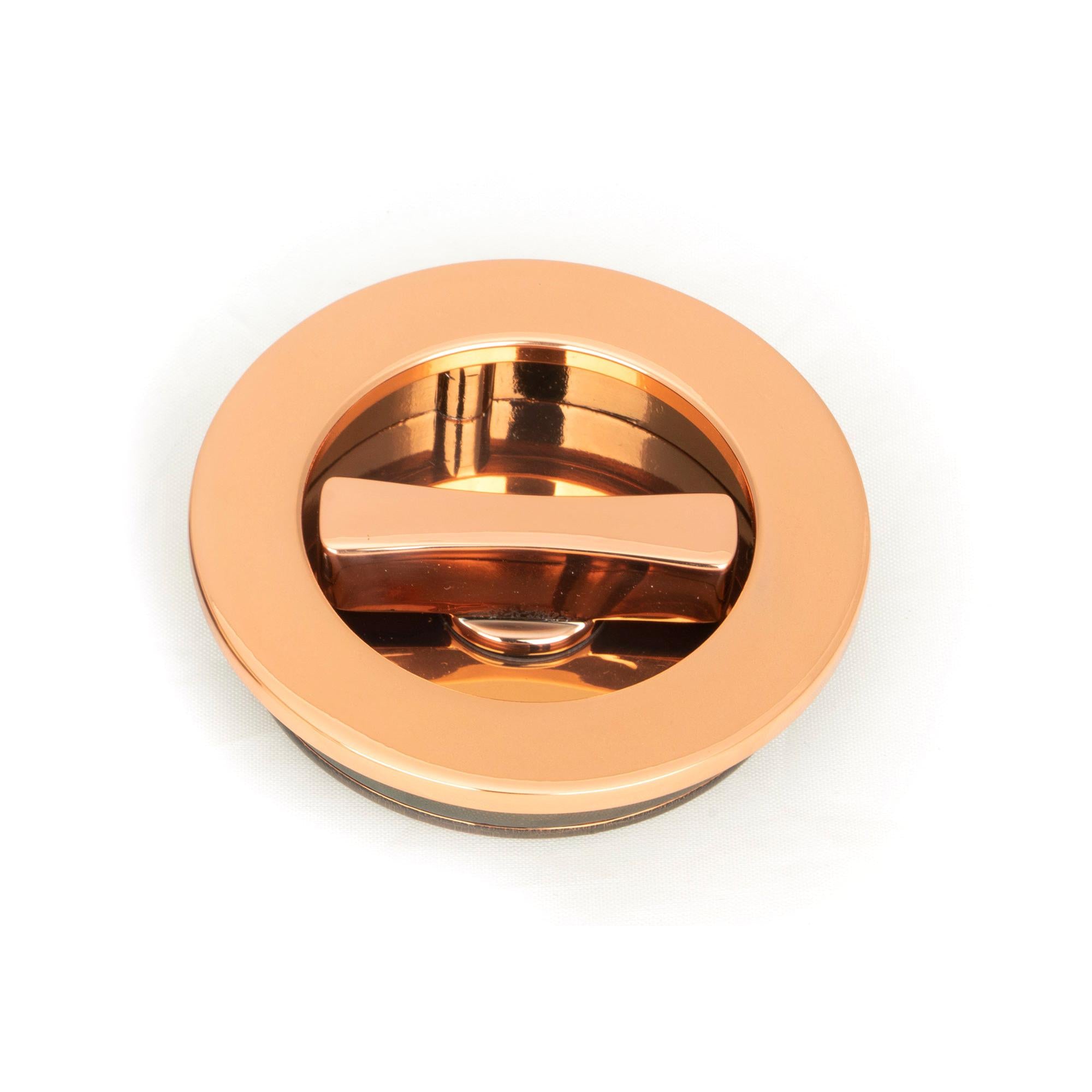 Polished Bronze 60mm Plain Round Pull - Privacy Set | From The Anvil - Cabinet Pulls - From The Anvil - Yester Home