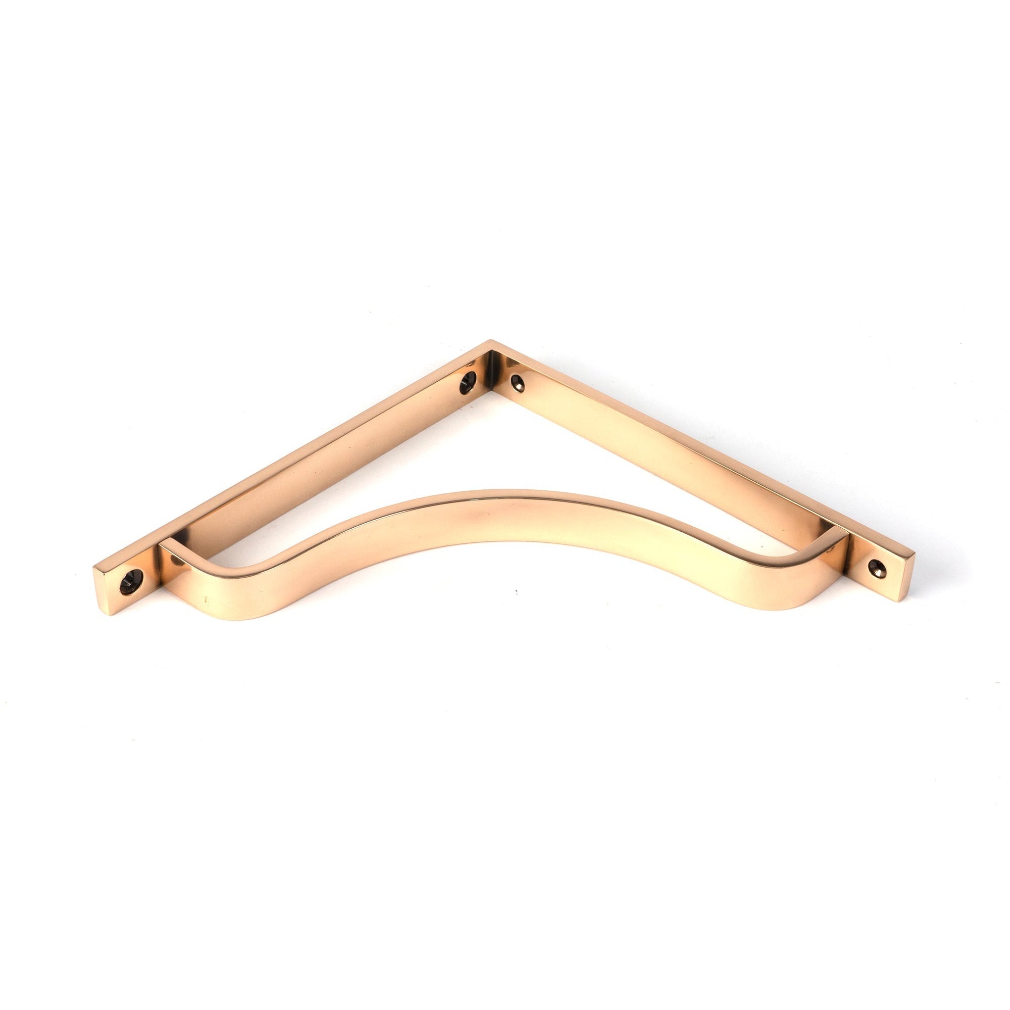 Polished Bronze Abingdon Shelf Bracket (200mm x 200mm) | From The Anvil-Shelf Brackets-Yester Home