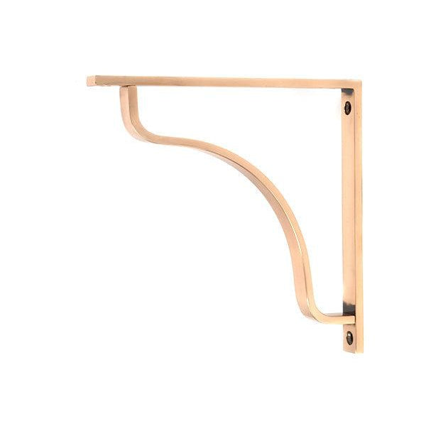 Polished Bronze Abingdon Shelf Bracket (200mm x 200mm) | From The Anvil-Shelf Brackets-Yester Home