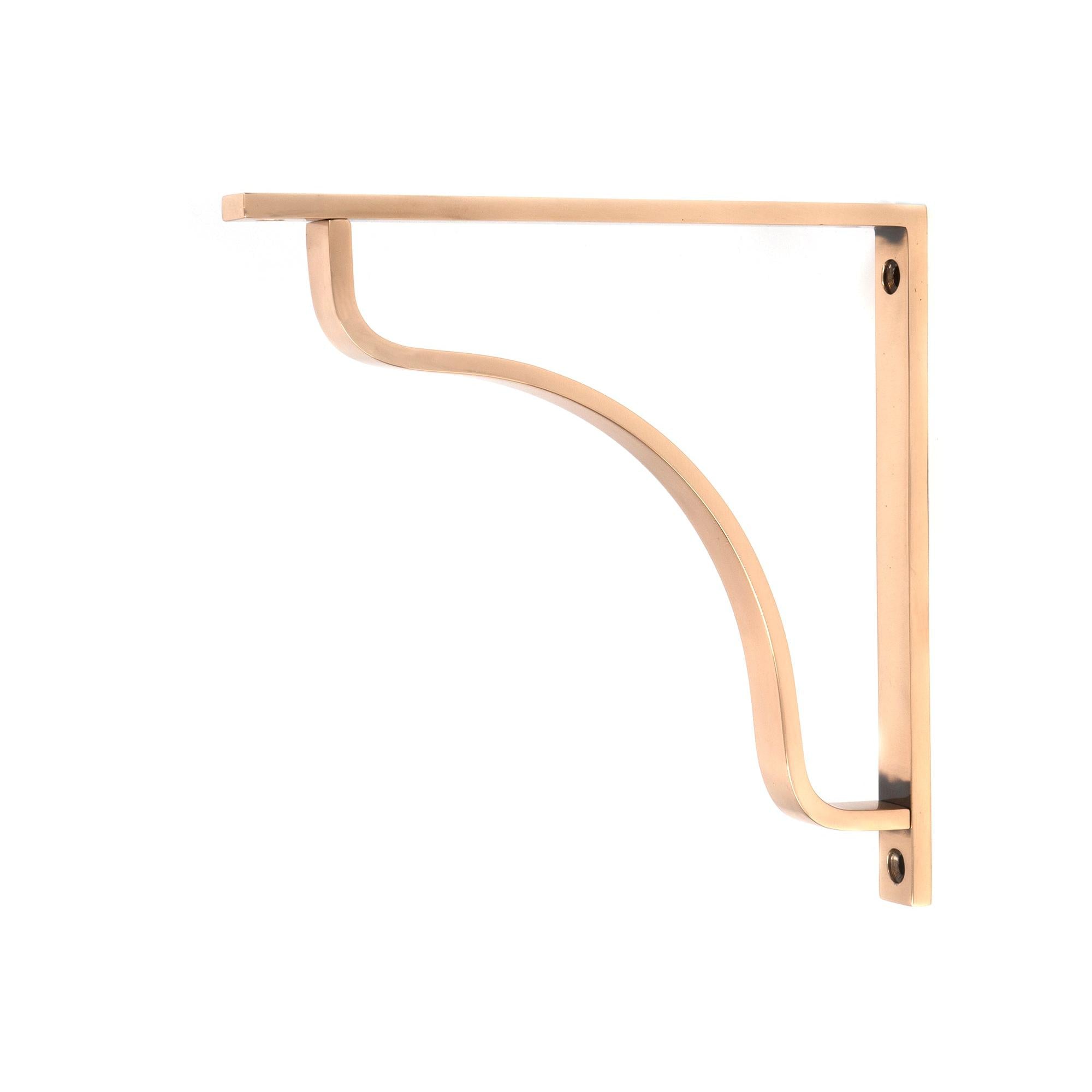 Polished Bronze Abingdon Shelf Bracket (200mm x 200mm) | From The Anvil - Shelf Brackets - From The Anvil - Yester Home