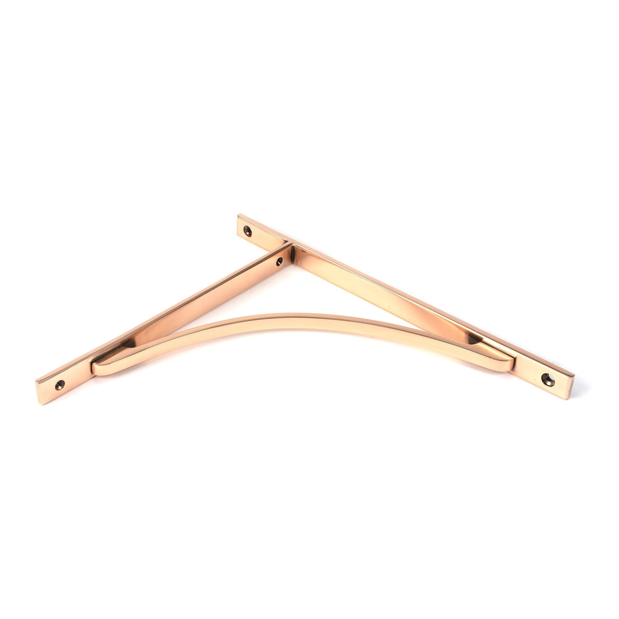 Polished Bronze Apperley Shelf Bracket (314mm x 250mm) | From The Anvil-Shelf Brackets-Yester Home