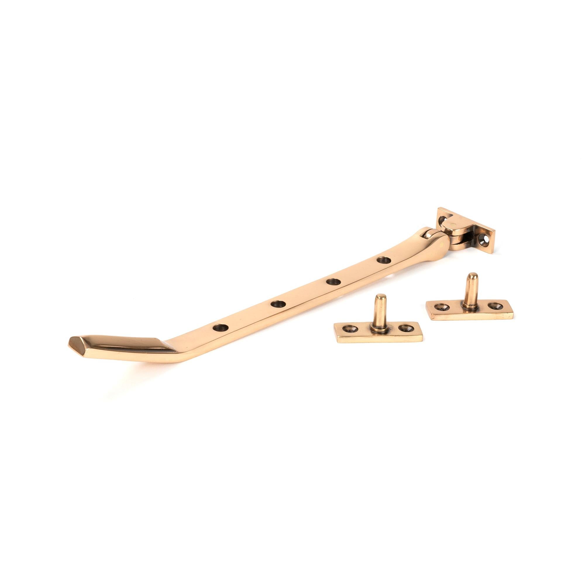 Polished Bronze Art Deco 10" Stay - Stays - From The Anvil - Yester Home