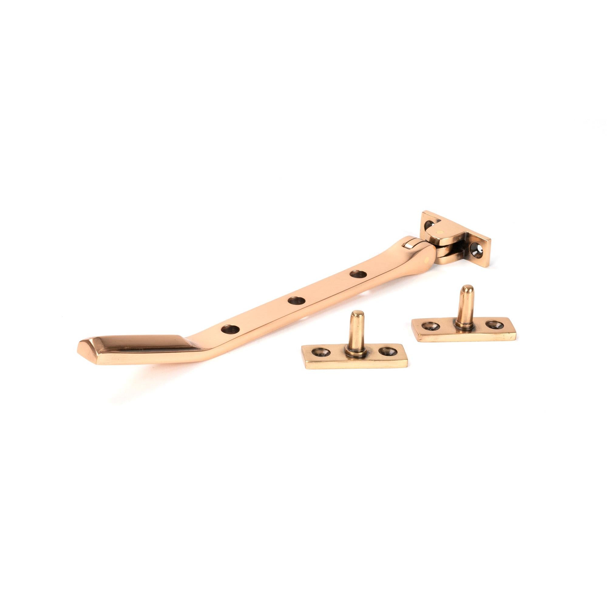 Polished Bronze Art Deco 8" Stay - Stays - From The Anvil - Yester Home