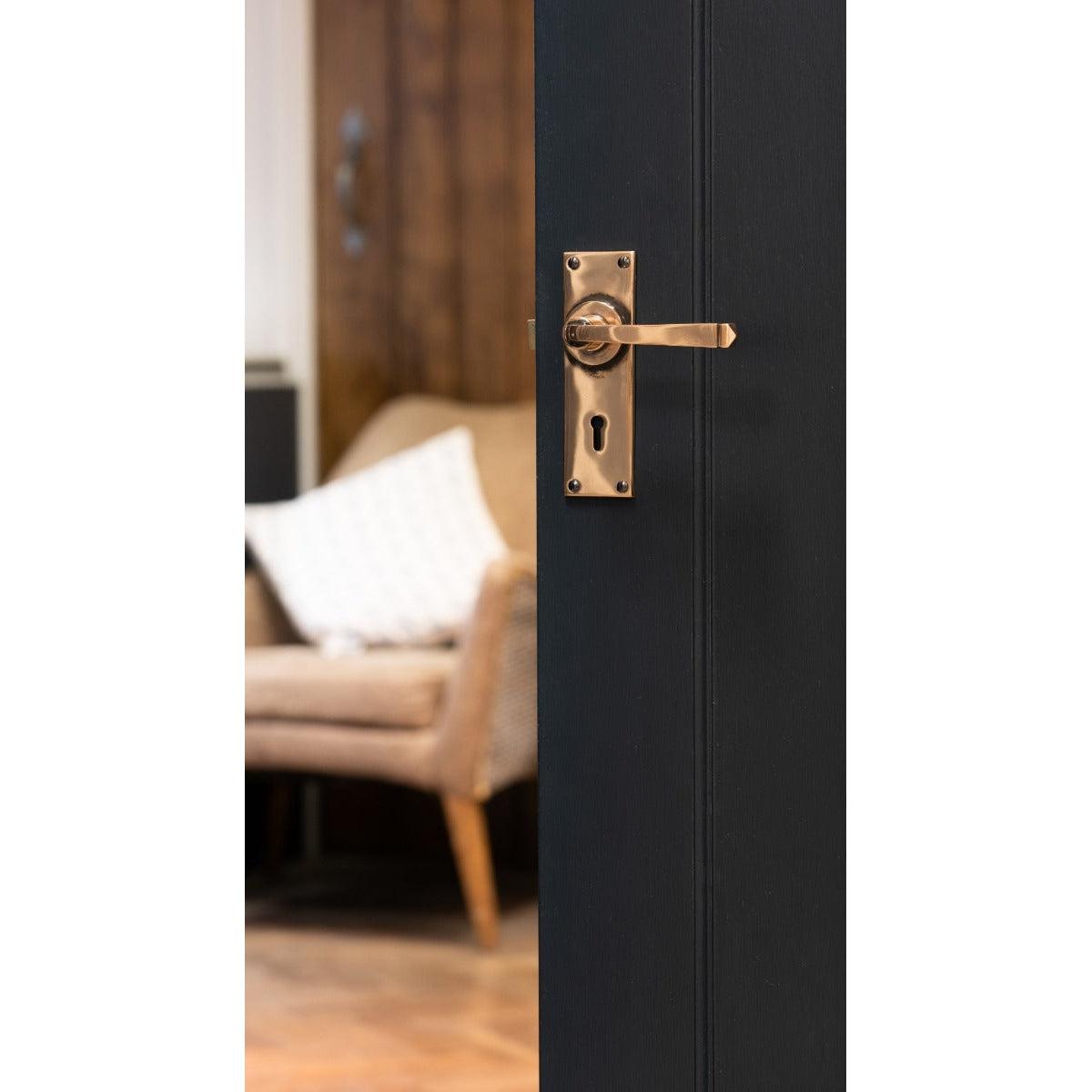 Polished Bronze Avon Lever Lock Set | From The Anvil-Lever Lock-Yester Home