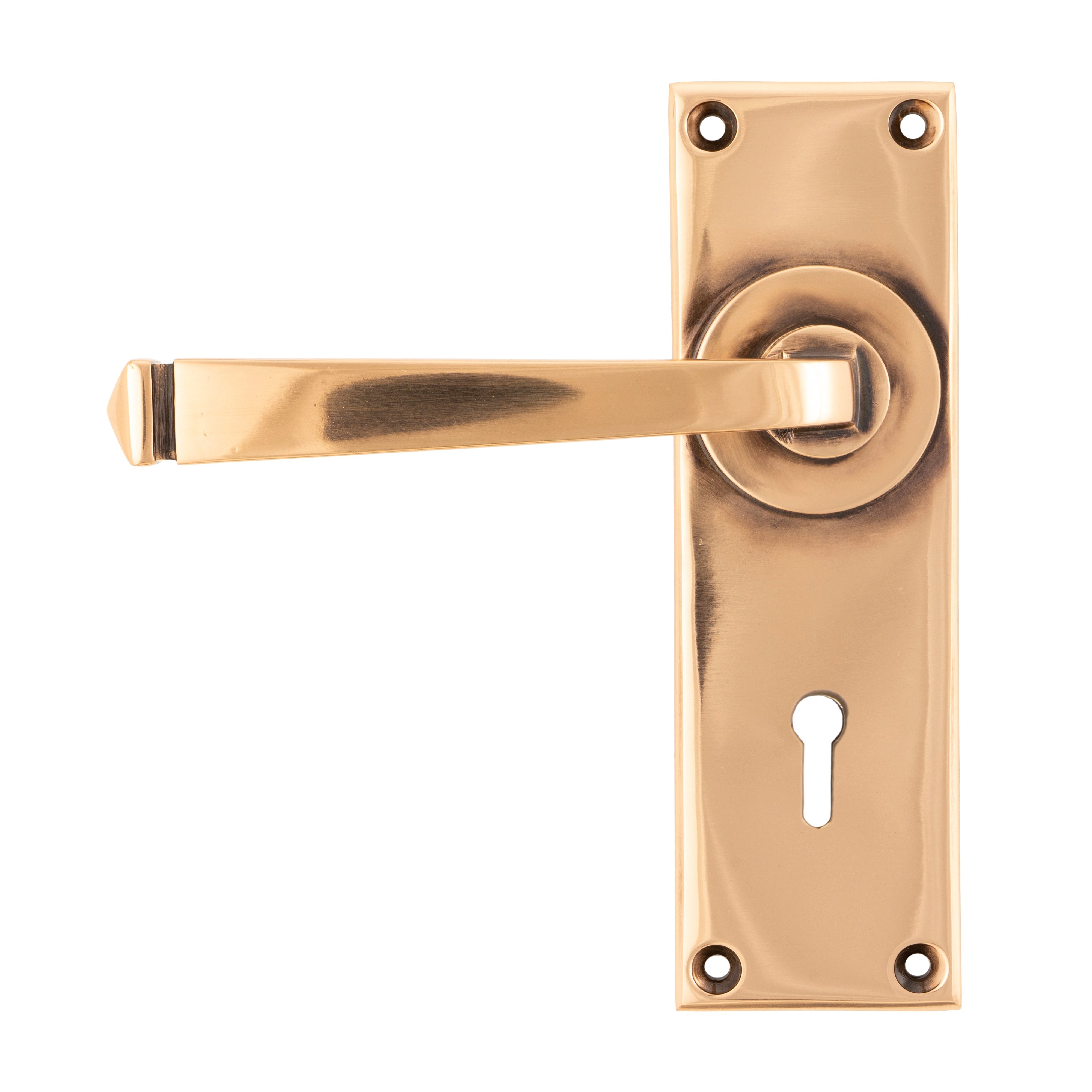 Polished Bronze Avon Lever Lock Set | From The Anvil-Lever Lock-Yester Home