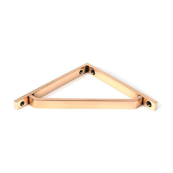 Polished Bronze Barton Shelf Bracket (150mm x 150mm) | From The Anvil-Shelf Brackets-Yester Home