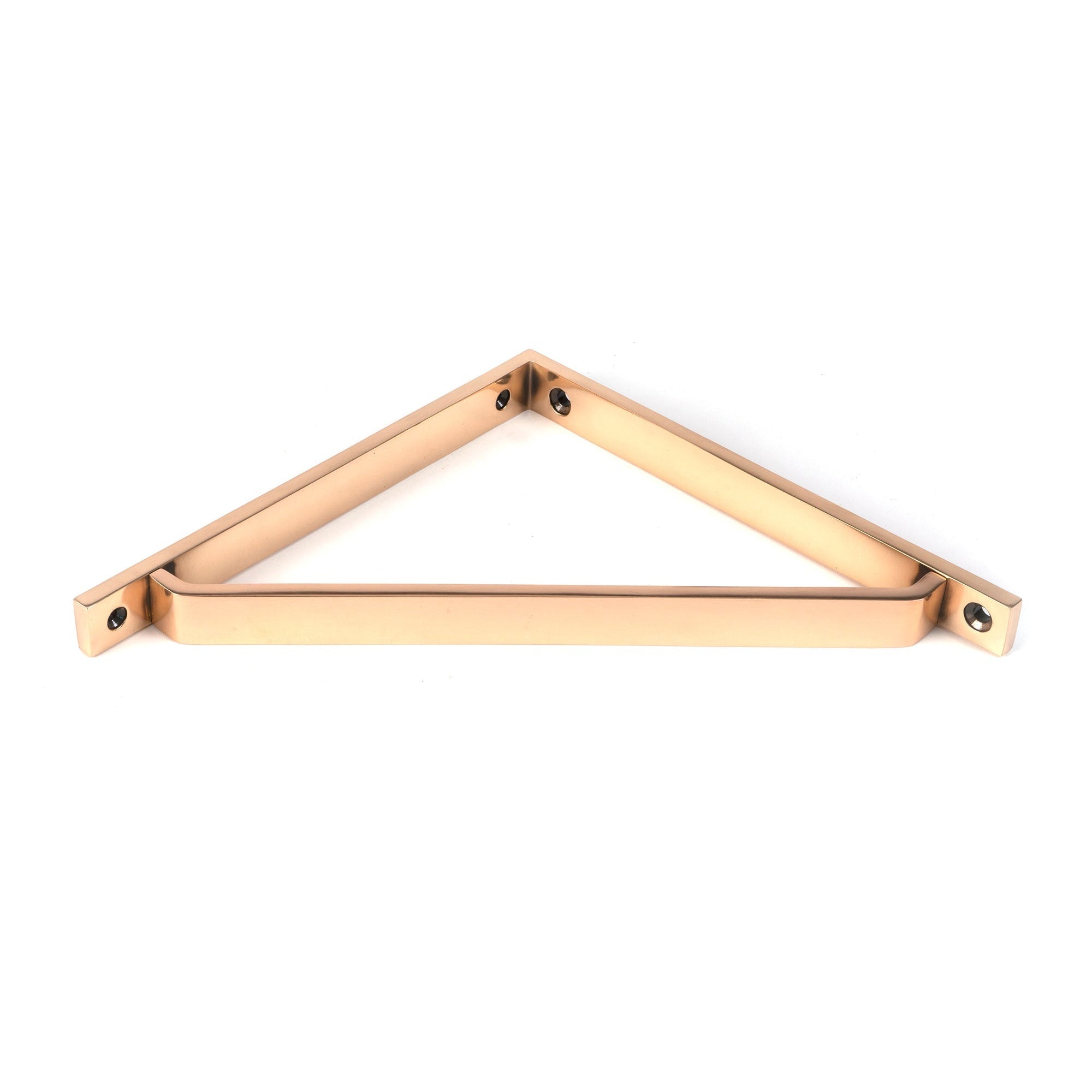 Polished Bronze Barton Shelf Bracket (200mm x 200mm) | From The Anvil-Shelf Brackets-Yester Home