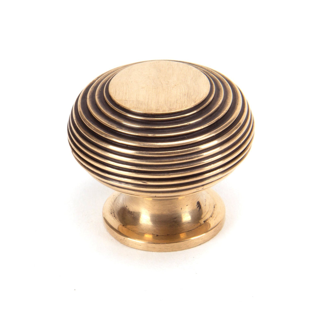 Polished Bronze Beehive Cabinet Knob 40mm | From The Anvil-Cabinet Knobs-Yester Home