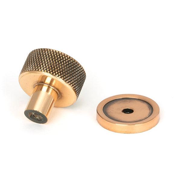 Polished Bronze Brompton Cabinet Knob - 25mm (Plain) | From The Anvil-Cabinet Knobs-Yester Home