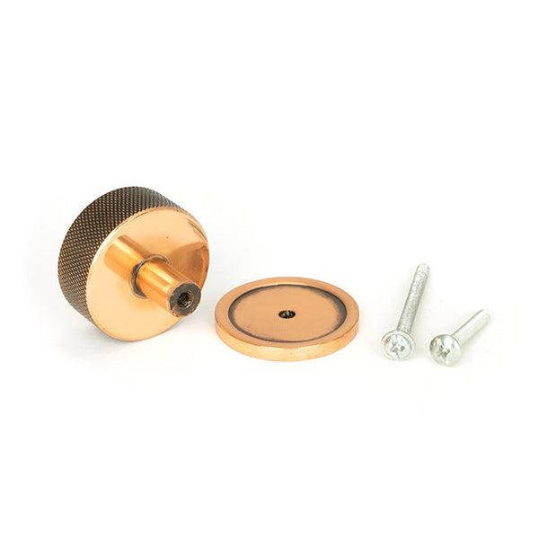 Polished Bronze Brompton Cabinet Knob - 38mm (Plain) | From The Anvil-Cabinet Knobs-Yester Home