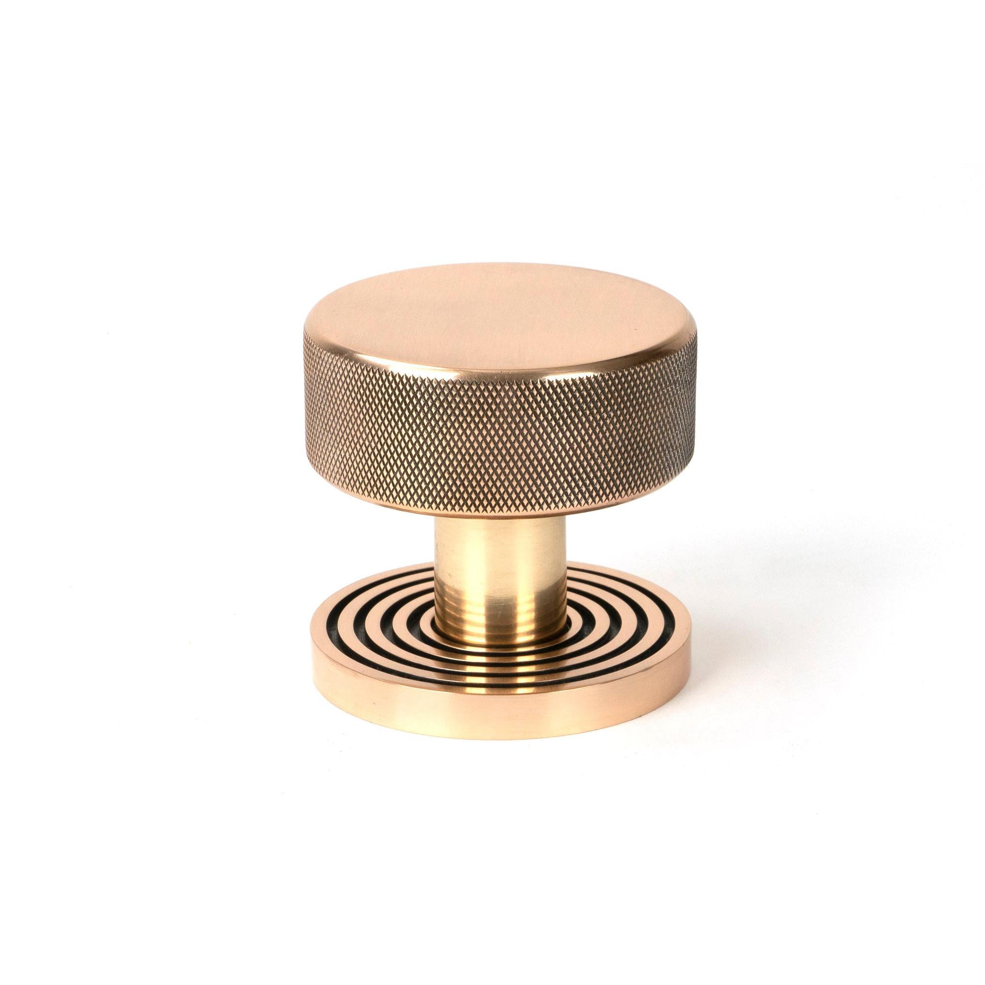 Polished Bronze Brompton Mortice/Rim Knob Set (Beehive) | From The Anvil - Mortice Knobs - From The Anvil - Yester Home