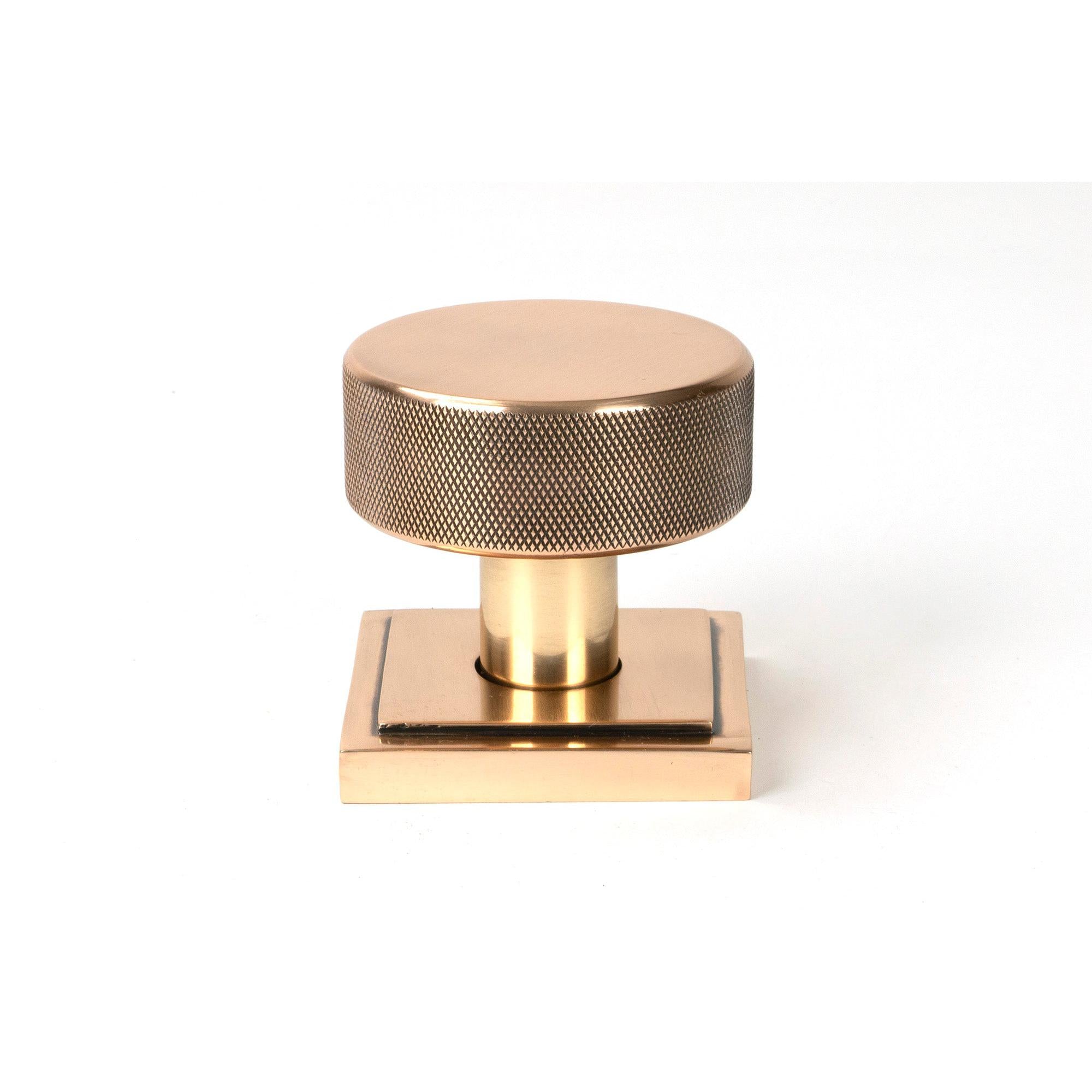 Polished Bronze Brompton Mortice/Rim Knob Set (Square) | From The Anvil - Mortice Knobs - From The Anvil - Yester Home