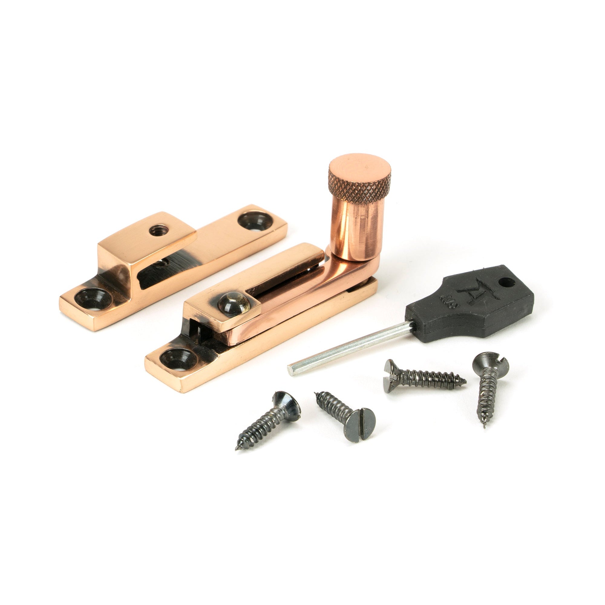 Polished Bronze Brompton Quadrant Fastener - Narrow | From The Anvil-Quadrant Fasteners-Yester Home